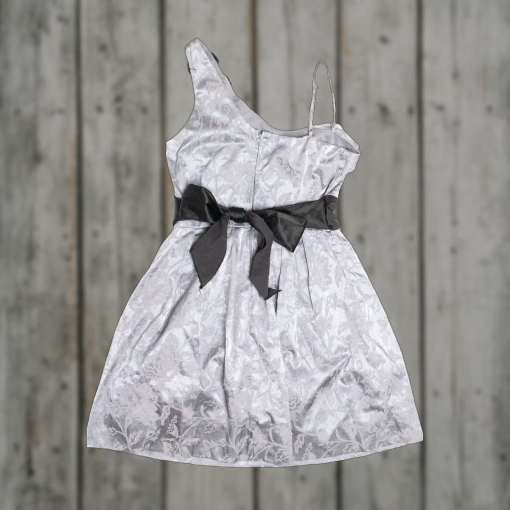 Vintage VINTAGE Speechless Silver Dress Rosette Shoulder X-Large Girls? (adjusted) Size XL / US 12-14 / IT 48-50 - 1 Thumbnail
