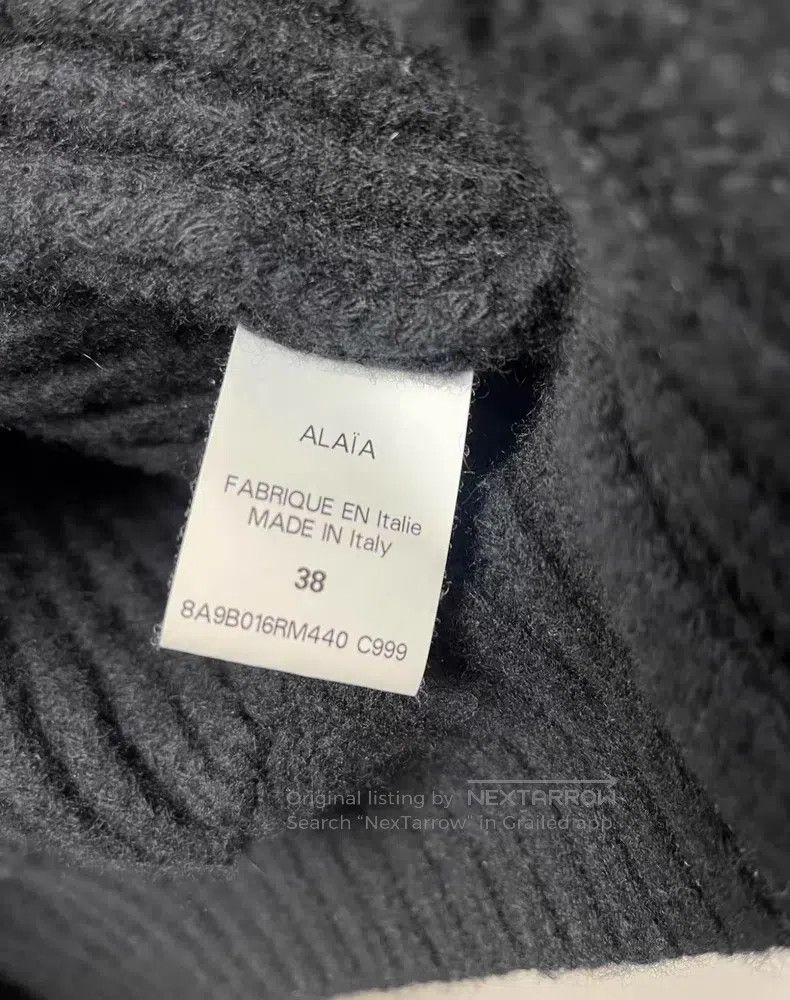 Alaia Alaia Black Ribbed Knit Open Cardigan Jacket Size XS / US 0-2 / IT 36-38 - 5 Thumbnail