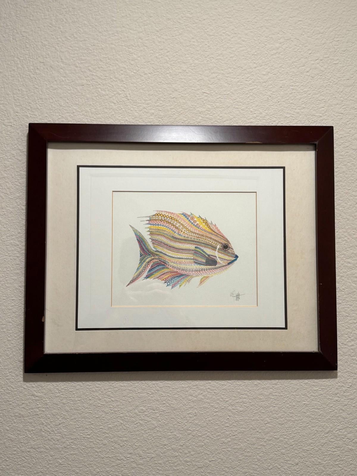 Other Scott Wright La Jolla Artist Framed Lionfish Watercolor Artw Size ONE SIZE - 1 Thumbnail