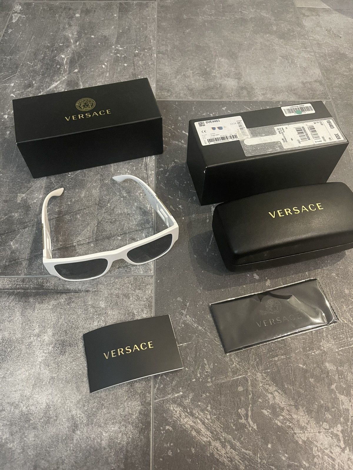Versace Versace white gold unisex shades Full Set Size ONE SIZE - 1 Thumbnail