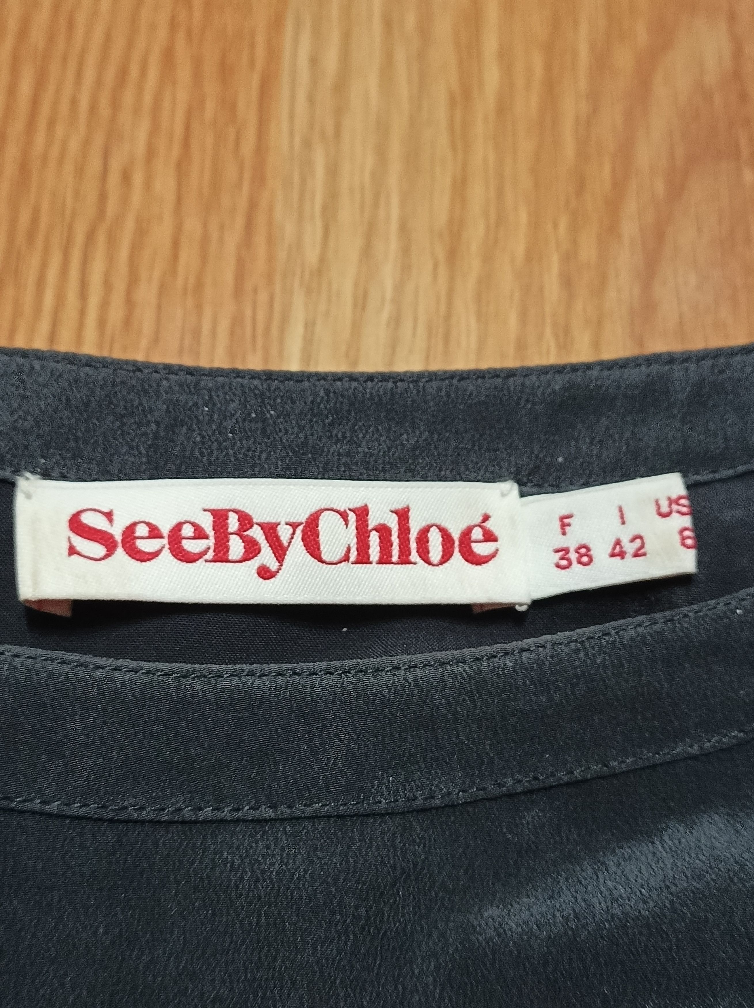 Chloe × See by Chloe See by Chloe Grey Silk Dress Size IT 42 US 6 Size M / US 6-8 / IT 42-44 - 12 Thumbnail