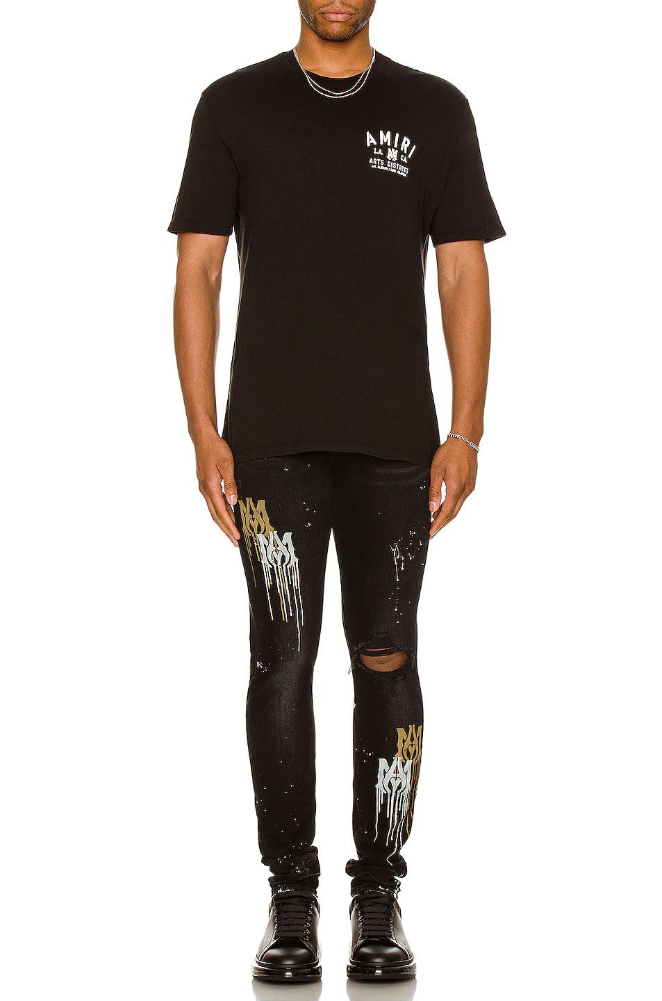 Amiri o1w1db10525 MA Drip Jeans in Aged Black Size US 30 / EU 46 - 4 Thumbnail