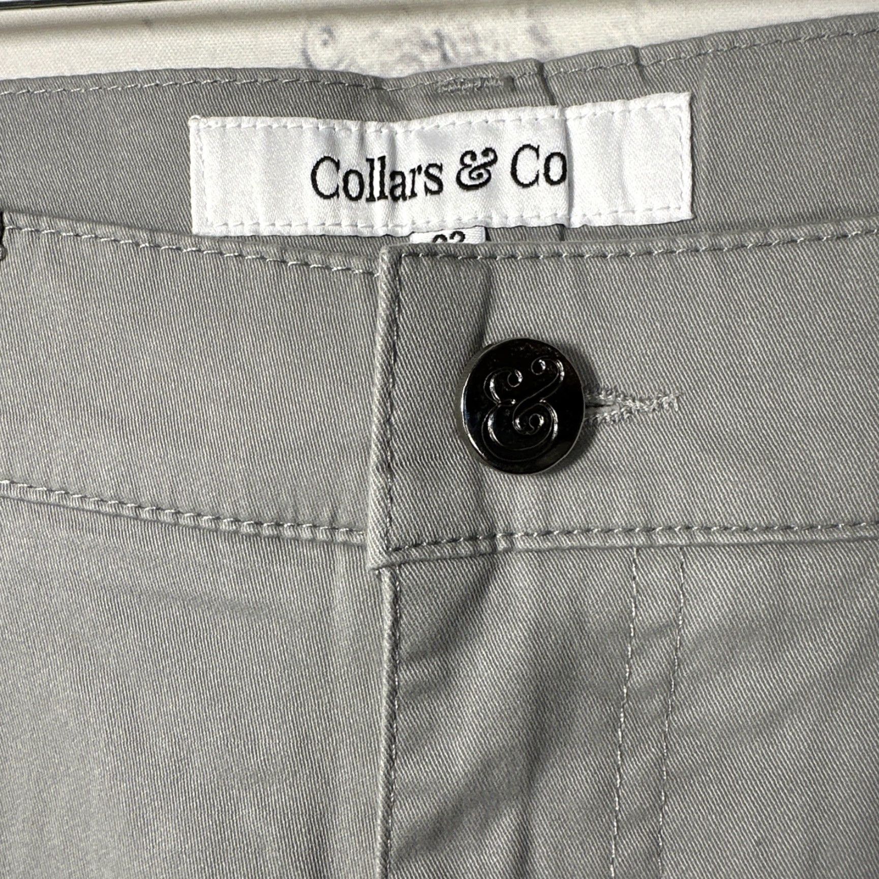 CO NWT Collars & Co CEO Chino Pants 32x32 Gray Cotton Stretch Five Pocket Straight Front Regular Mens CCTV? Size US 32 / EU 48 - 3 Thumbnail