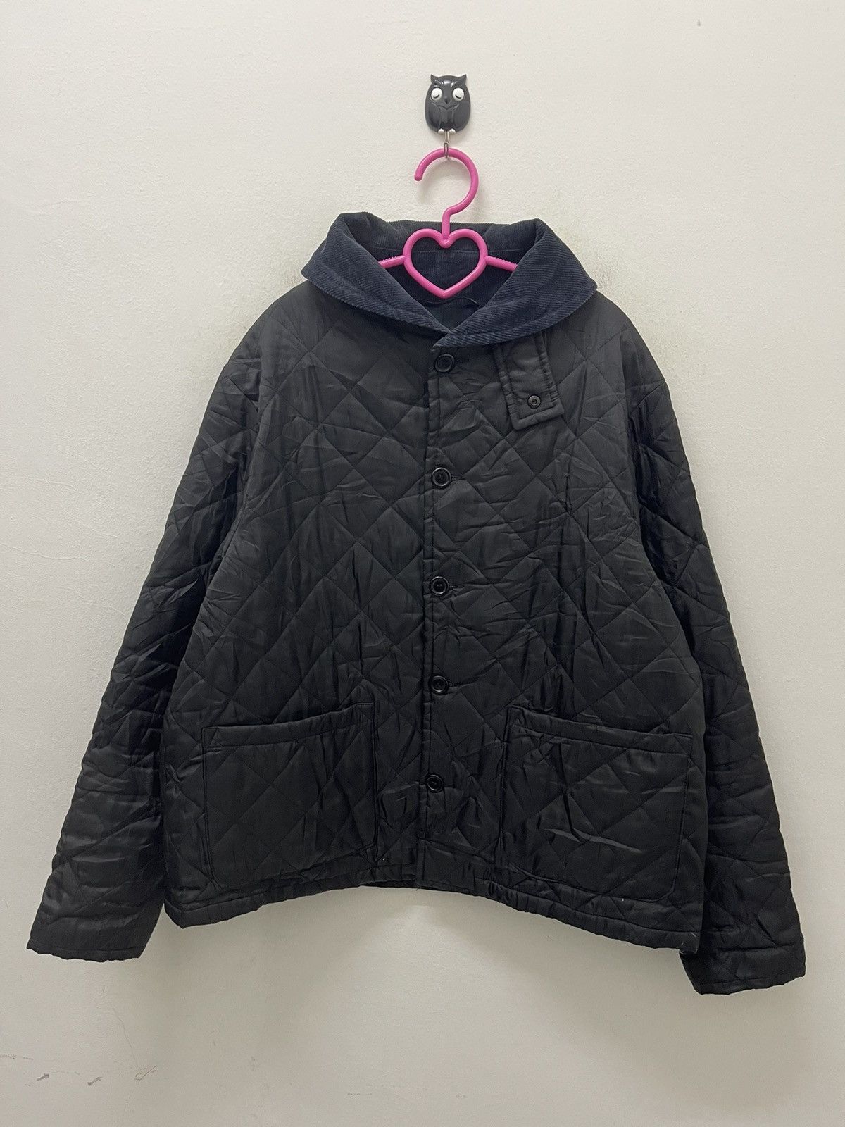 Rare Vintage GRENFELL SPORT Made in England Quilted Black