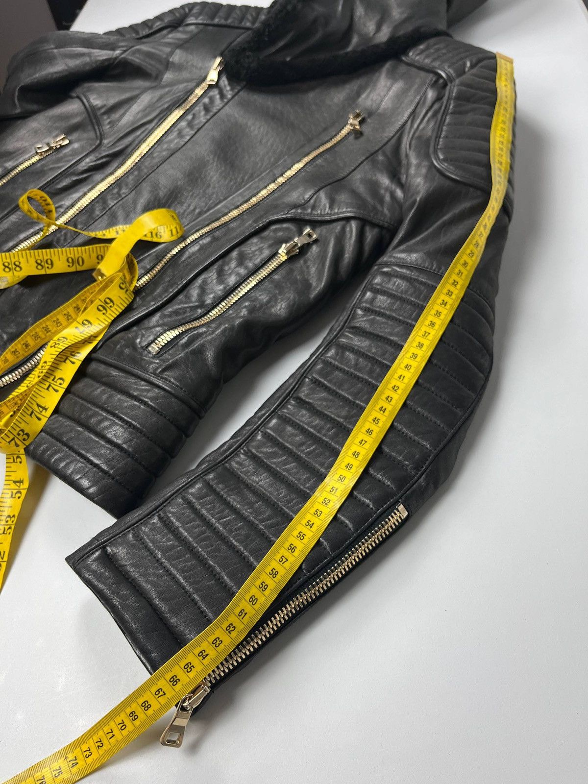 Balmain 2017 Balmain fur hooded leather jacket Size US S / EU 44-46 / 1 - 18 Thumbnail