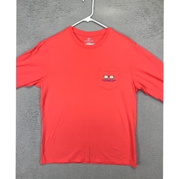 Southern Tide Southern Tide T-Shirt Adult Large Red Peach Graphic Long Sleeve Pocket Tee Mens Size US L / EU 52-54 / 3 - 2 Thumbnail