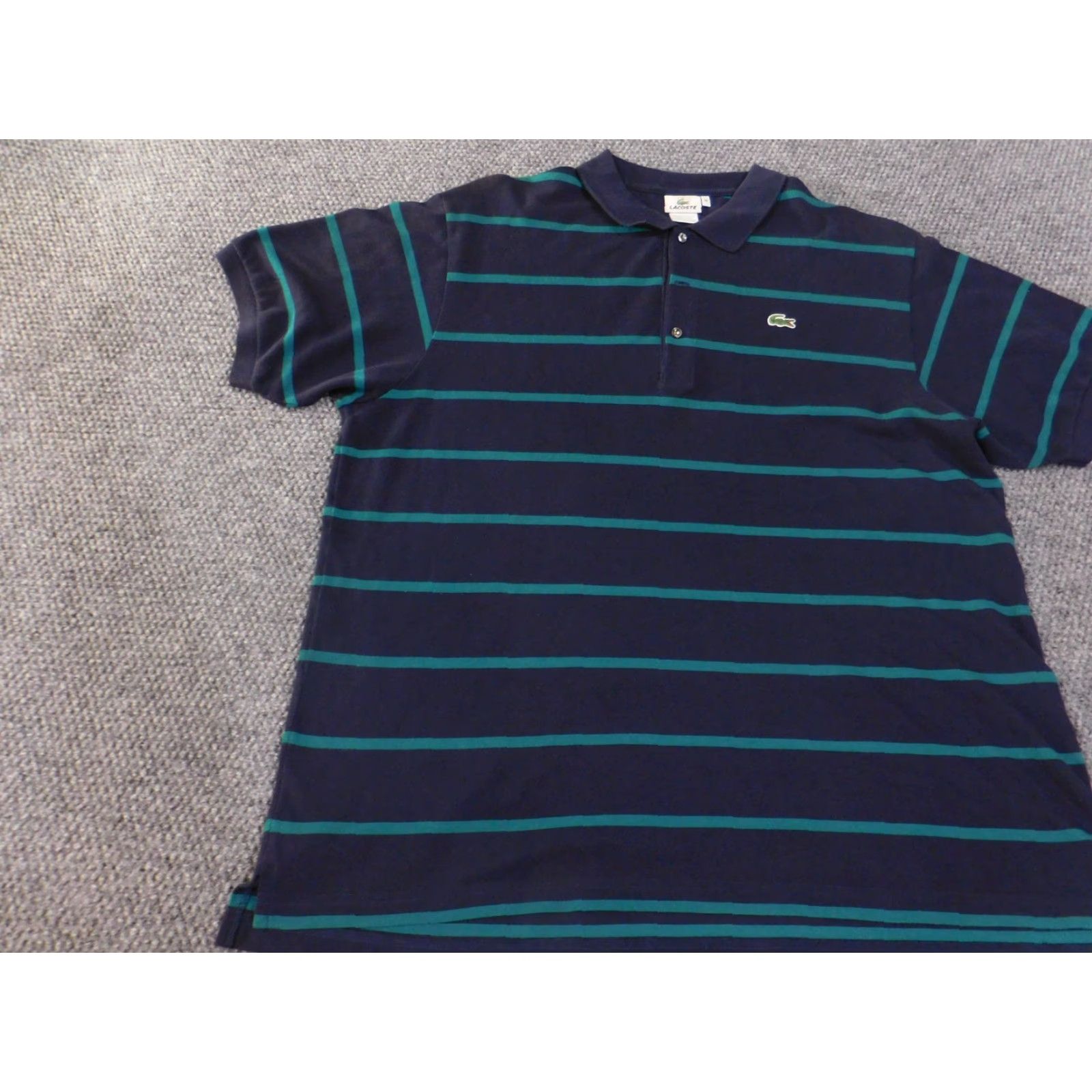 Lacoste Lacoste Polo Shirt Mens XL Striped Classic Croc Preppy Golf Tennis Casual Size US XL / EU 56 / 4 - 3 Thumbnail