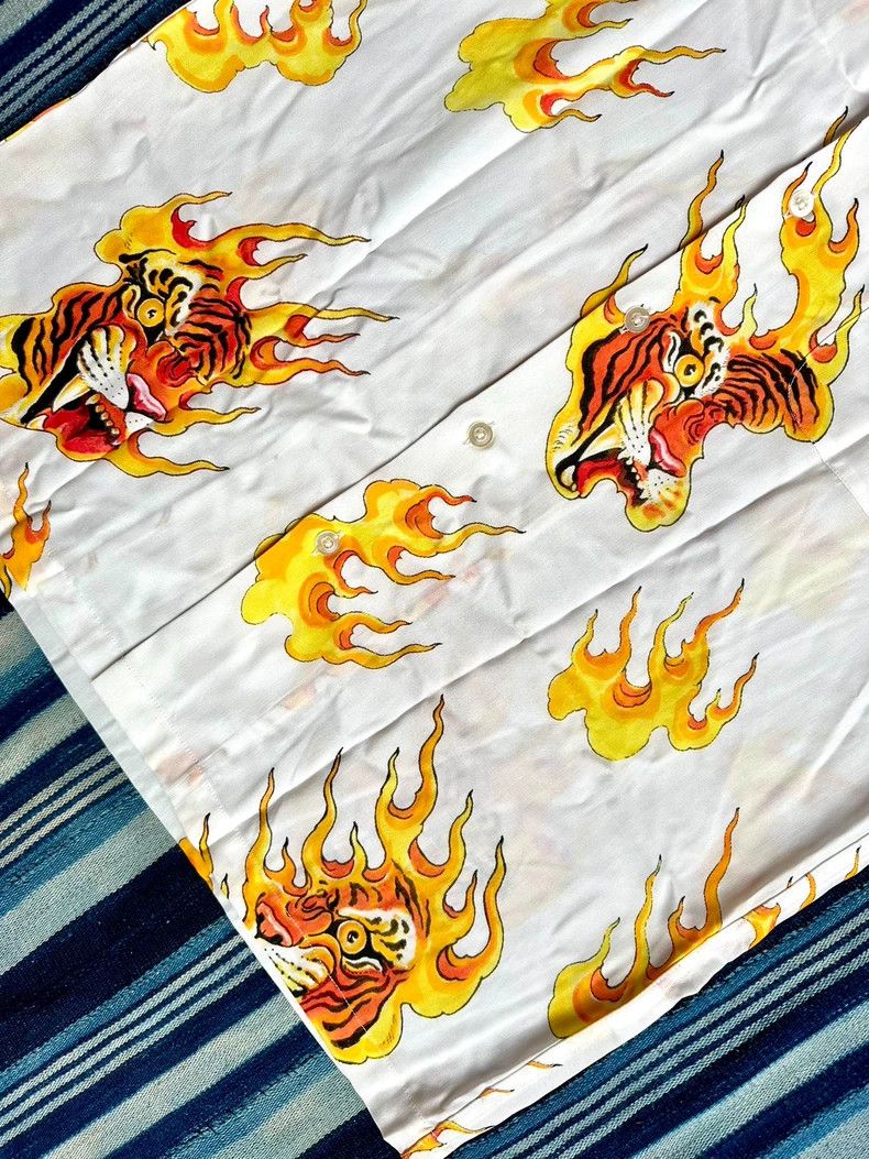 Wacko Maria Wacko maria Collaboration Flame Tiger Print Japanese Retro Size US M / EU 48-50 / 2 - 9 Thumbnail