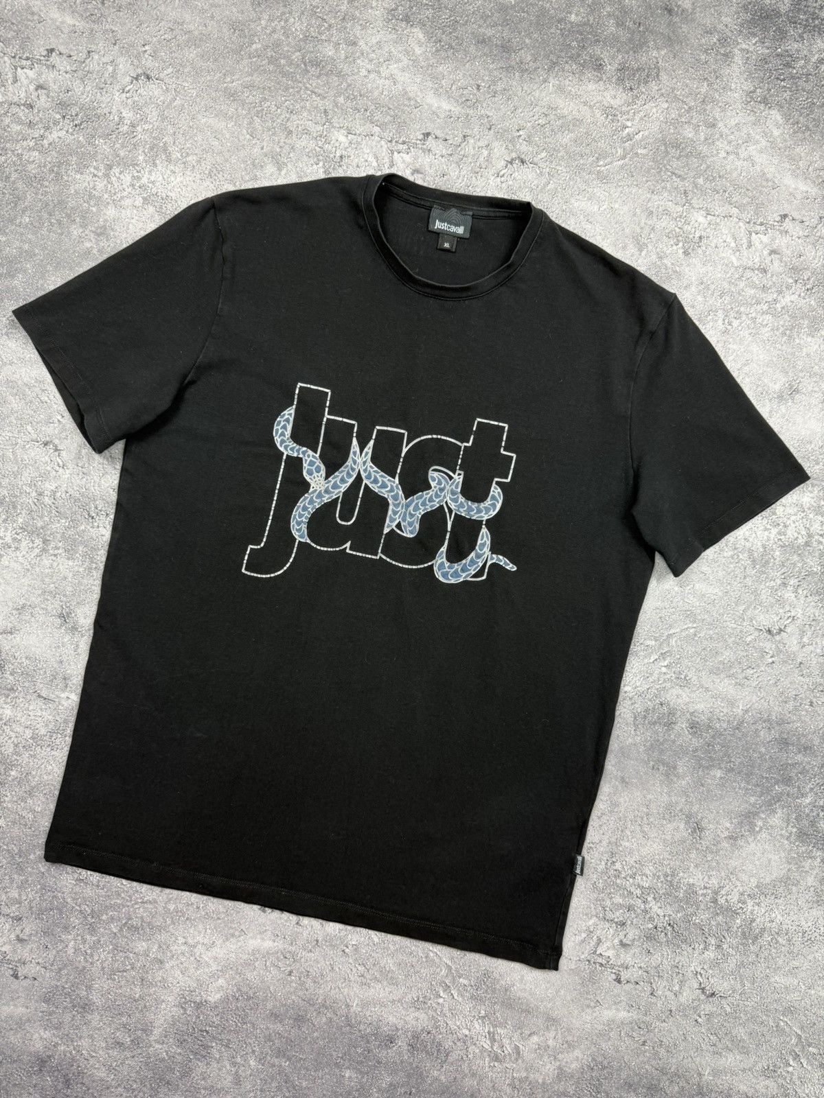 Just Cavalli Just Cavalli Snake Big Logo T-Shirt Designer Tee Rare Y2K Size US XL / EU 56 / 4 - 6 Thumbnail