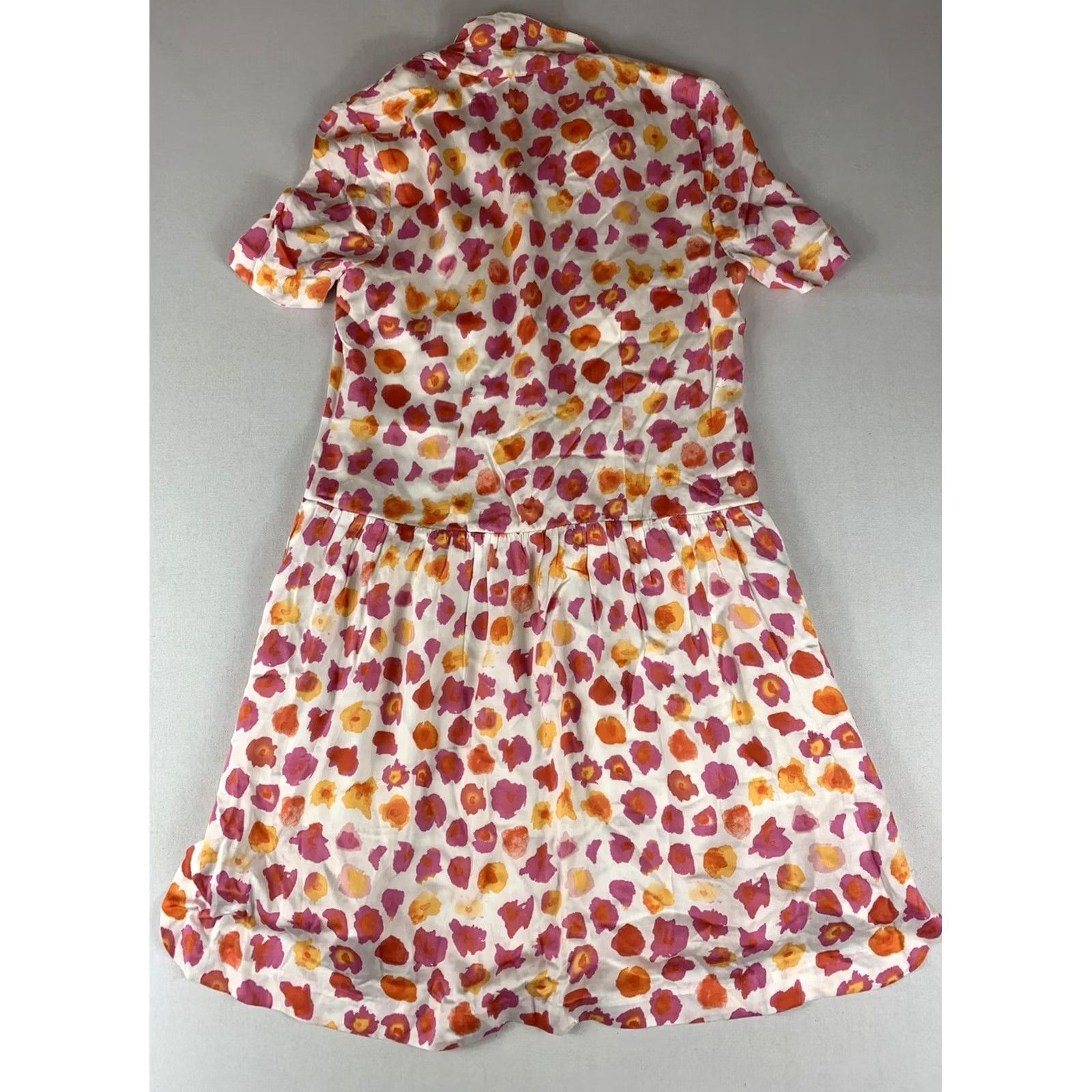 Pinko Leah Reena Goren Dress Shirt Sleeve Short Collared Pink White Floral Artsy Size 2 Women Casual Dress Size XS / US 0-2 / IT 36-38 - 7 Thumbnail