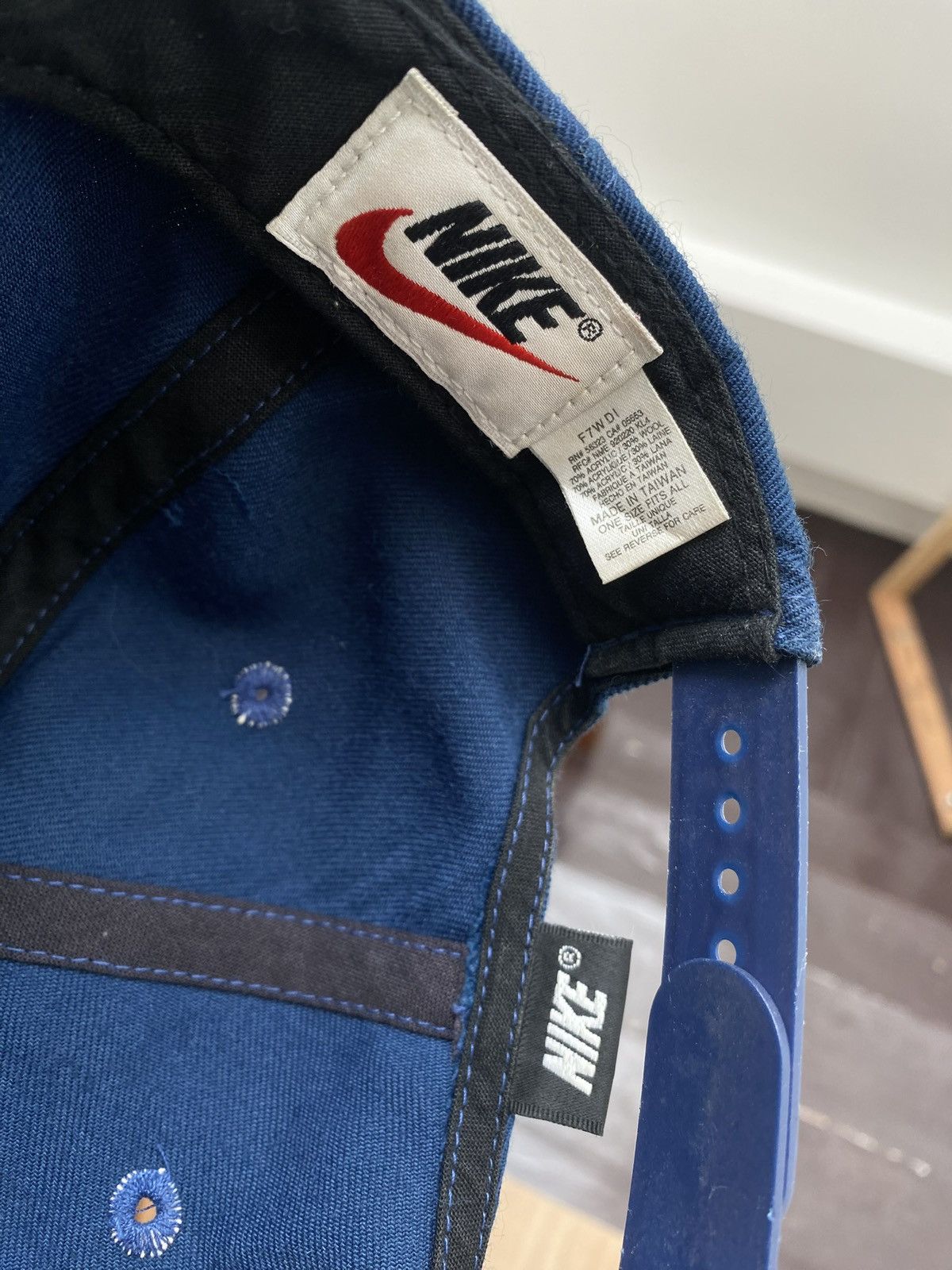Nike 90’s Navy Nike Spell Out Snapback Cap✨ Size ONE SIZE - 7 Thumbnail