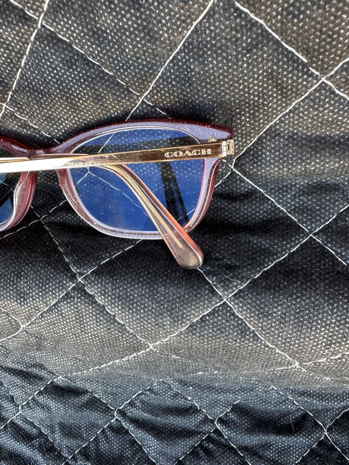 Coach Coach Burgundy Glitter Eyeglass Frames Size ONE SIZE - 3 Thumbnail