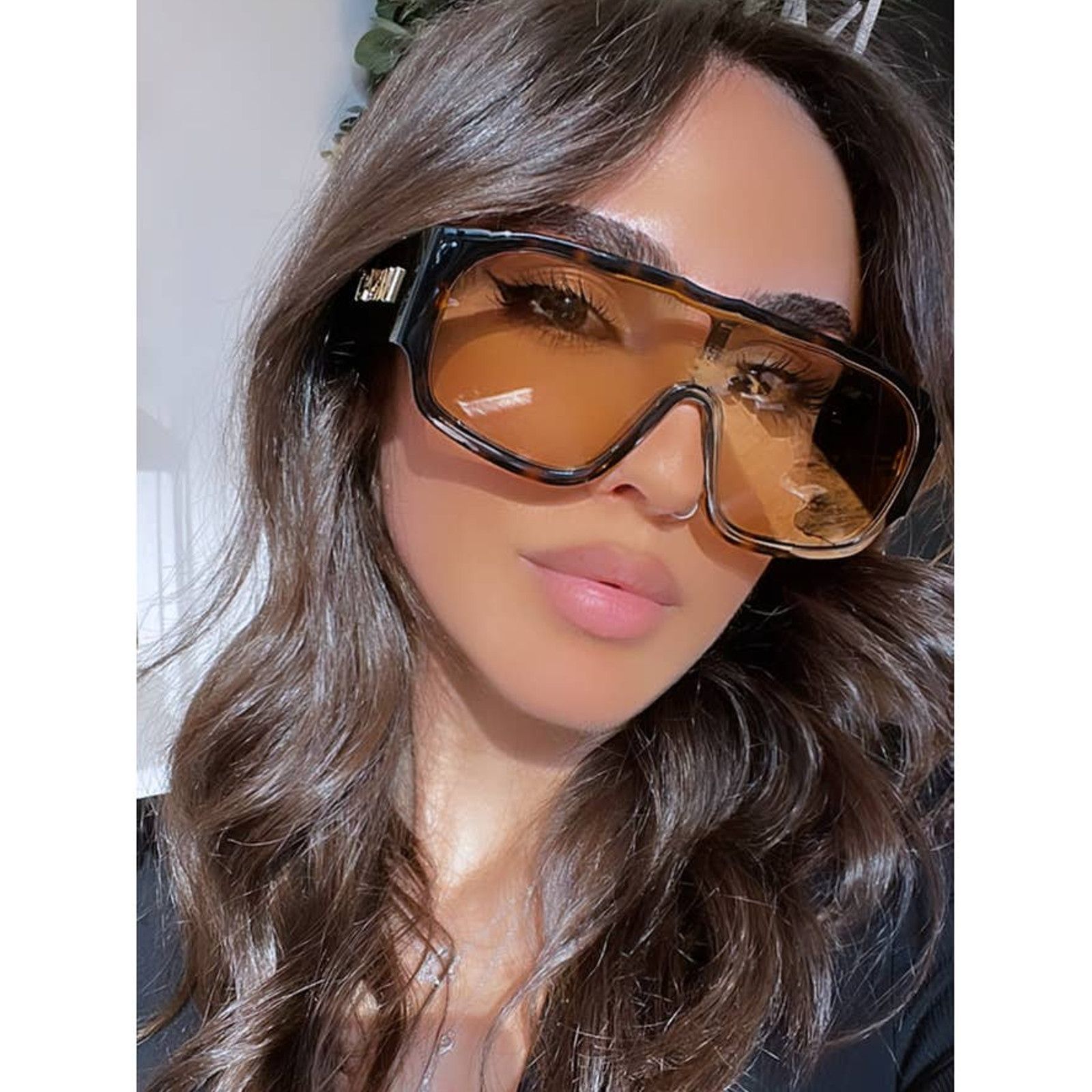 Versace NEW Versace VE4439 Mask Sunglasses in Brown Size ONE SIZE - 1 Thumbnail
