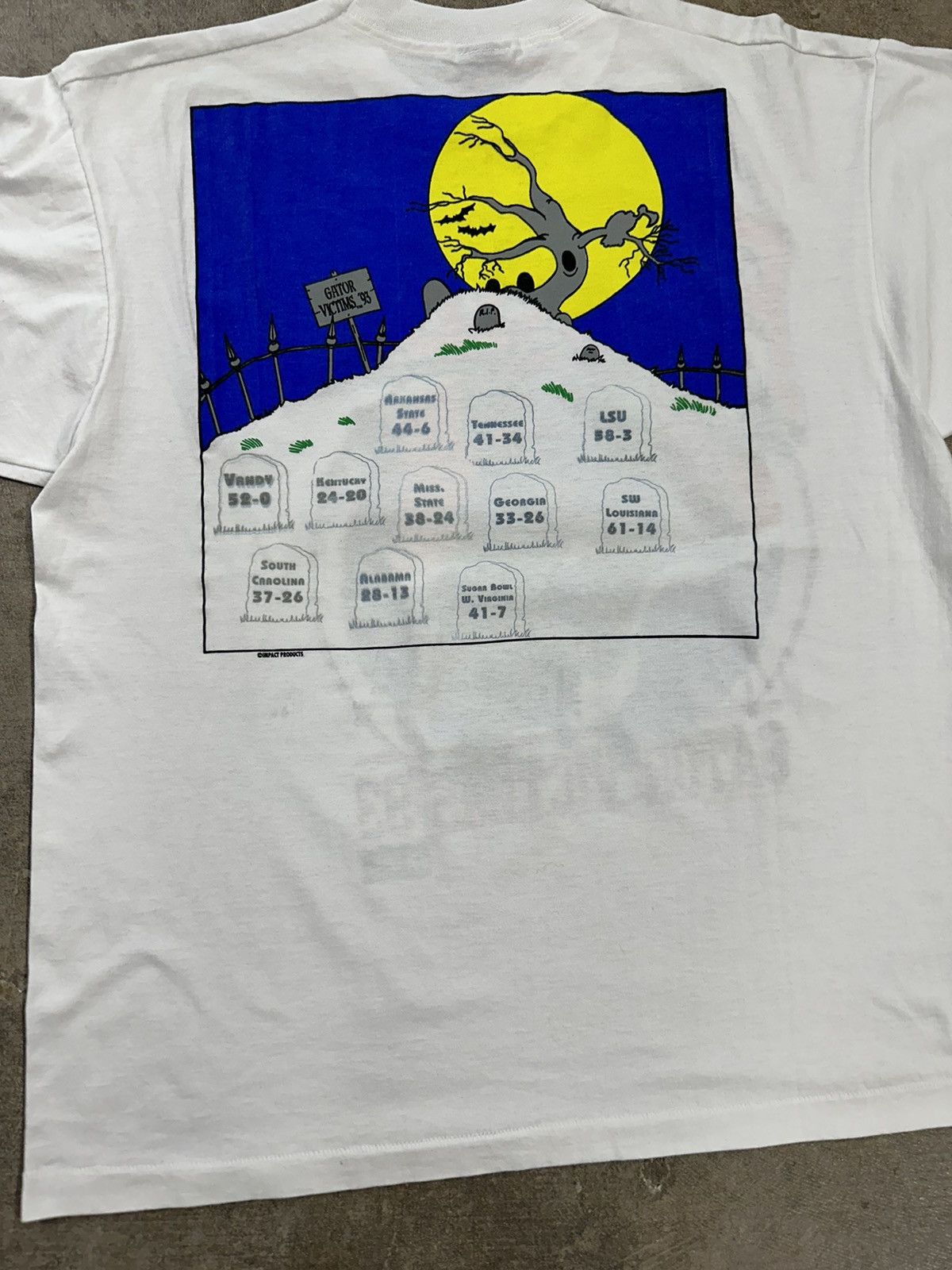 Fruit Of The Loom Vintage 90s FOTL Florida Gators Victims 93 Collegiate Shirt Size US XL / EU 56 / 4 - 4 Thumbnail