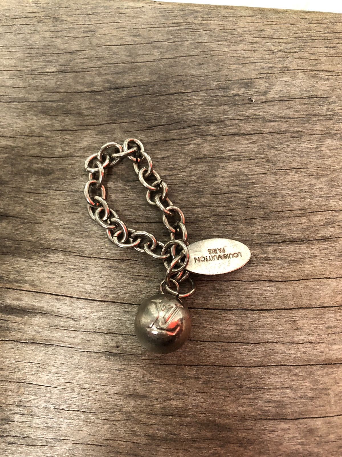 image of Archival Clothing Vintage Louis Vuitton Keychain in Silver, Women's