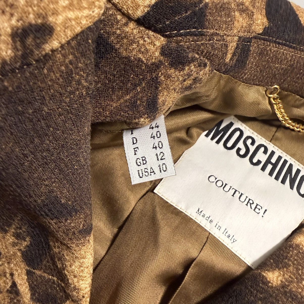 Moschino Moschino Brown Floral Pattern Wool blazer- 90s Size M / US 6-8 / IT 42-44 - 4 Thumbnail