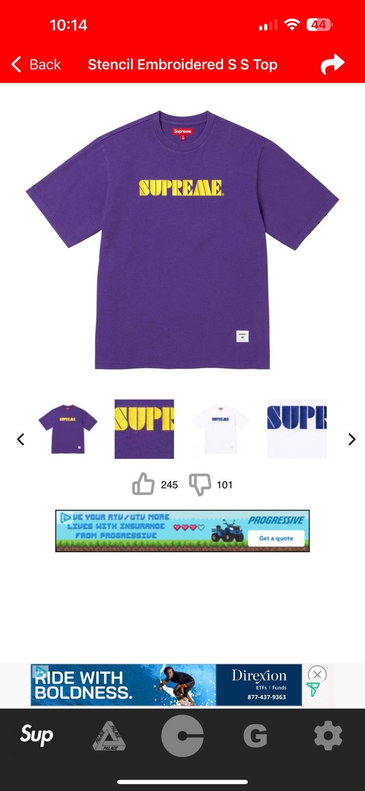Supreme Supreme stencil tee Size US XXL / EU 58 / 5 - 1 Thumbnail