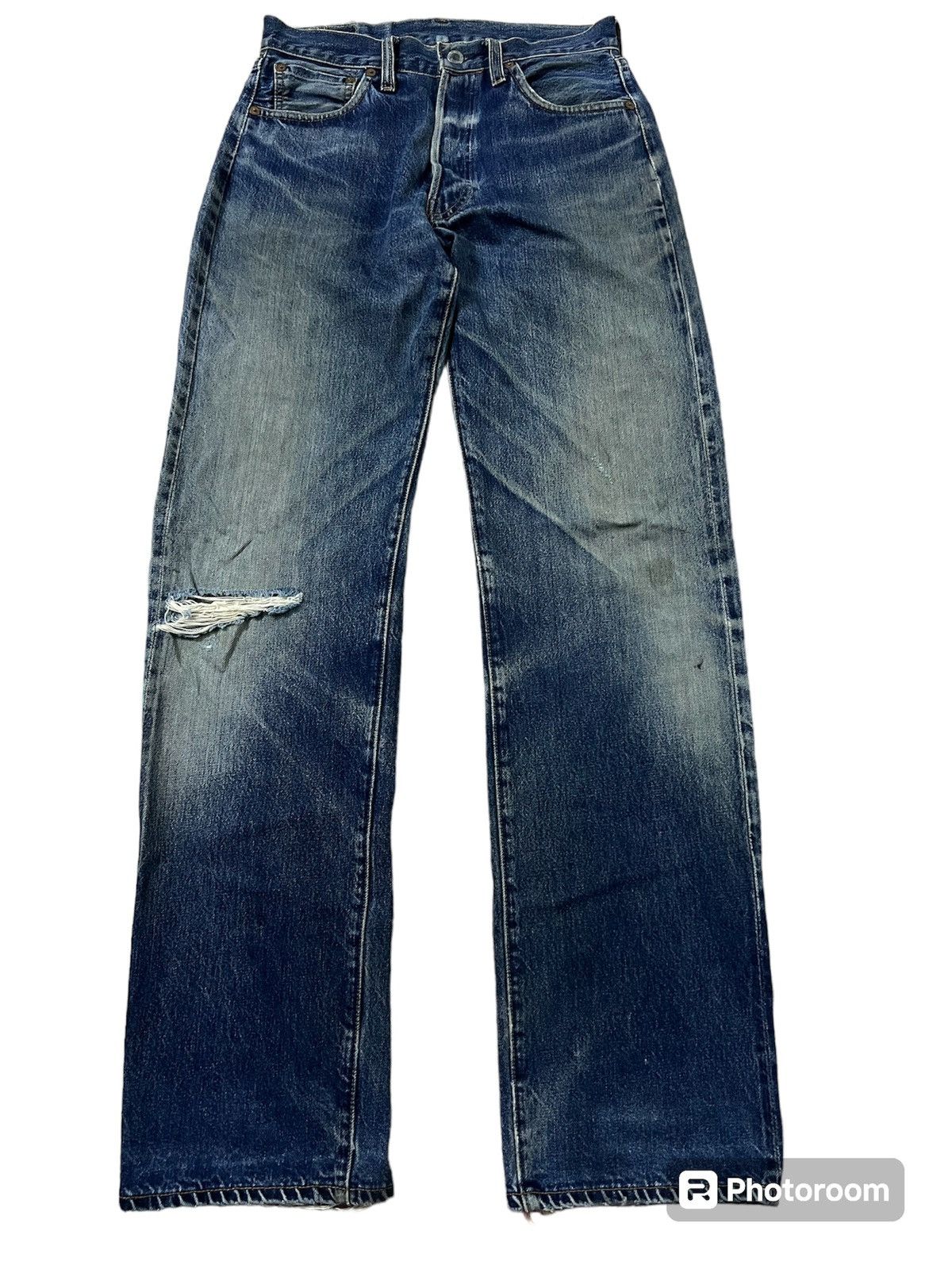 Levi's VINTAGE LEVIS 501 BIG E DISTRESSED JEANS Size US 28 / EU 44 - 2 Thumbnail