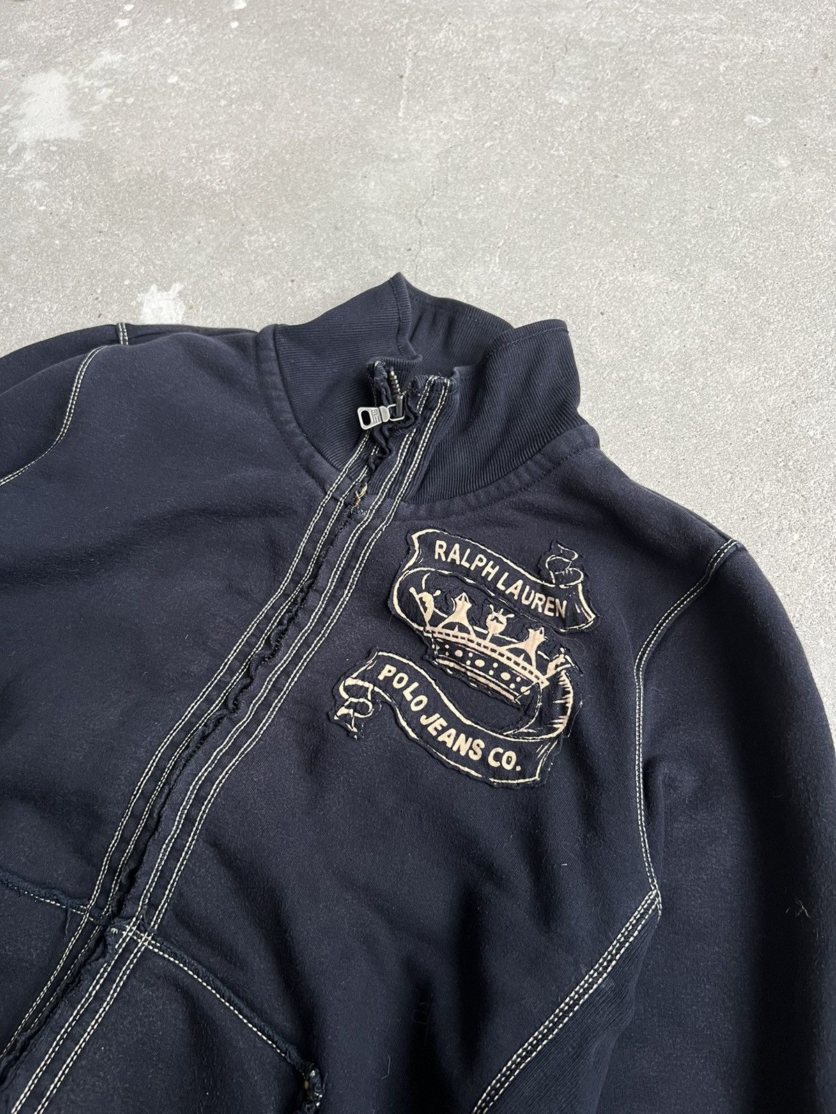 Polo Ralph Lauren Vintage Ralph Lauren Zip Up Distressed Size XL / US 12-14 / IT 48-50 - 7 Thumbnail