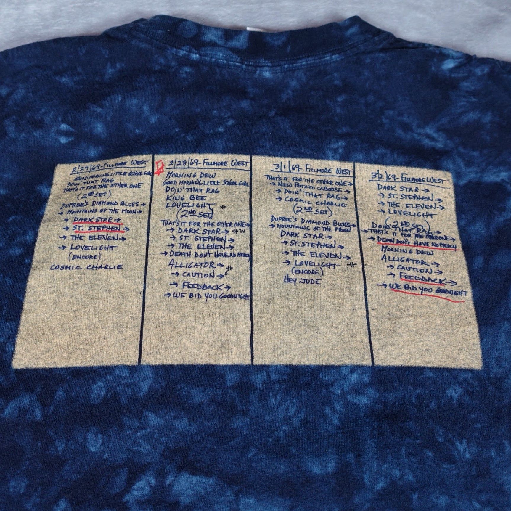 Vintage Vintage Grateful Dead T-Shirt Men S Blue Tie Dye Cropped Fit 2000s Music Band Shirt Size US S / EU 44-46 / 1 - 5 Thumbnail