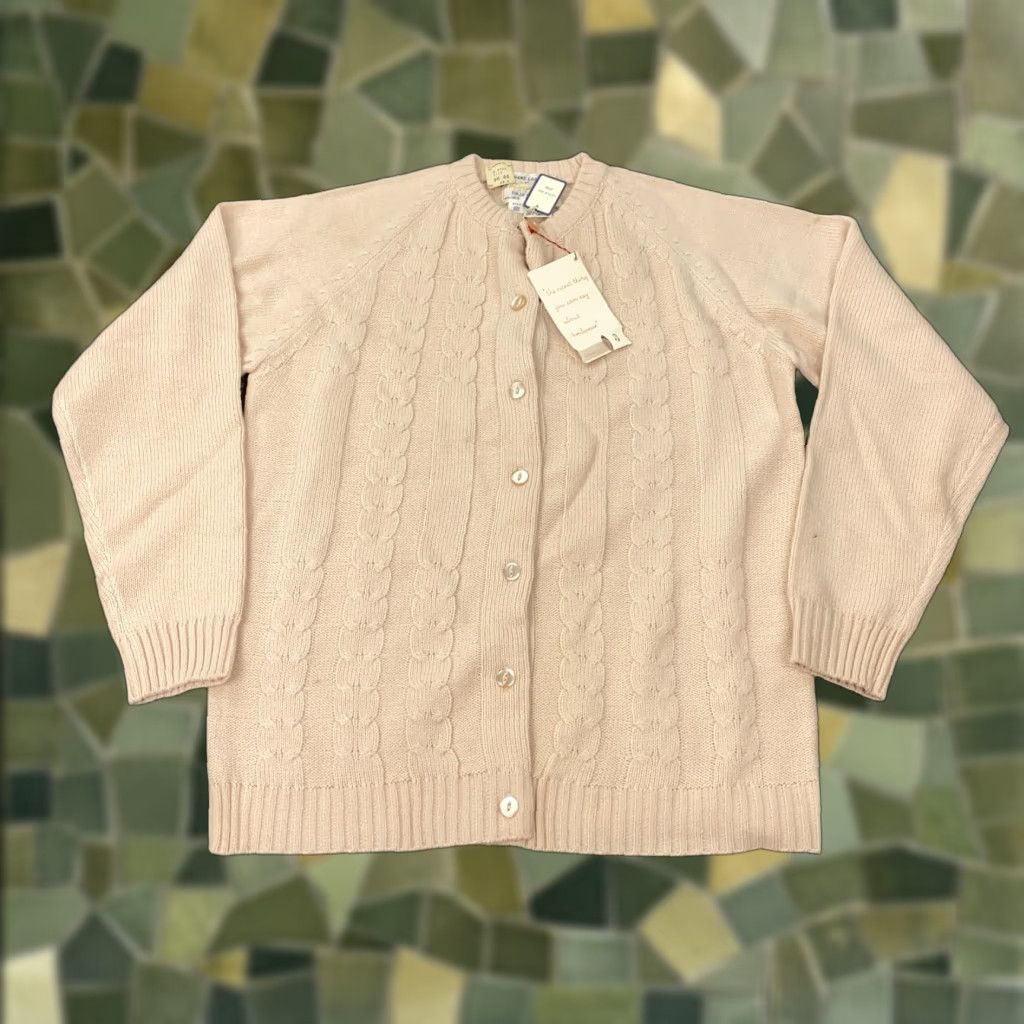 Vintage VINTAGE Cellini Sweater Cardigan Womens Small Pink Acrylic Hand Loomed 60s Cable Knit Size S / US 4 / IT 40 - 1 Thumbnail