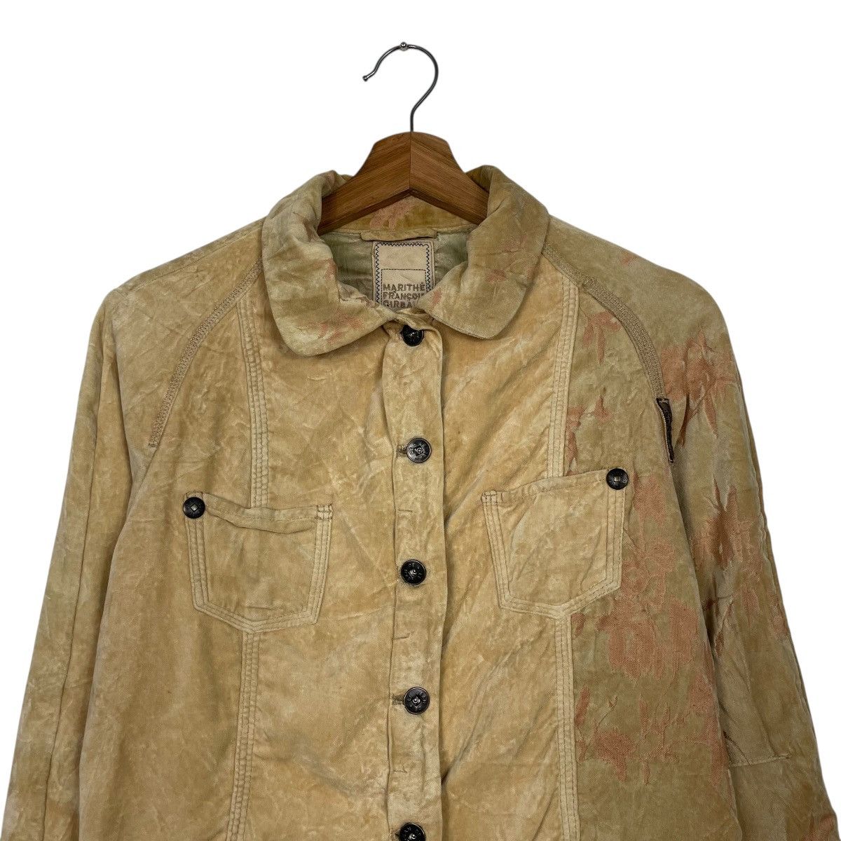 Marithe + Francois Girbaud Marithe Francoise Girbaud Flower Design Velour Jacket Size XS / US 0-2 / IT 36-38 - 2 Thumbnail