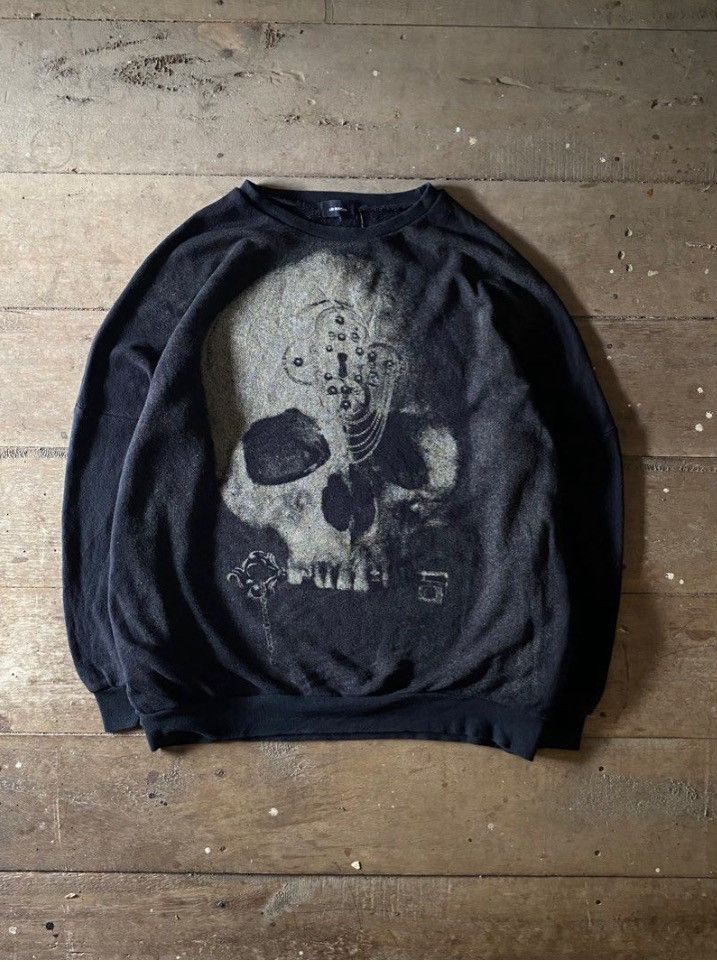 Lad Musician 1990s Lad Musican Skull Gothic Sweatshirt Size US XL / EU 56 / 4 - 1 Thumbnail