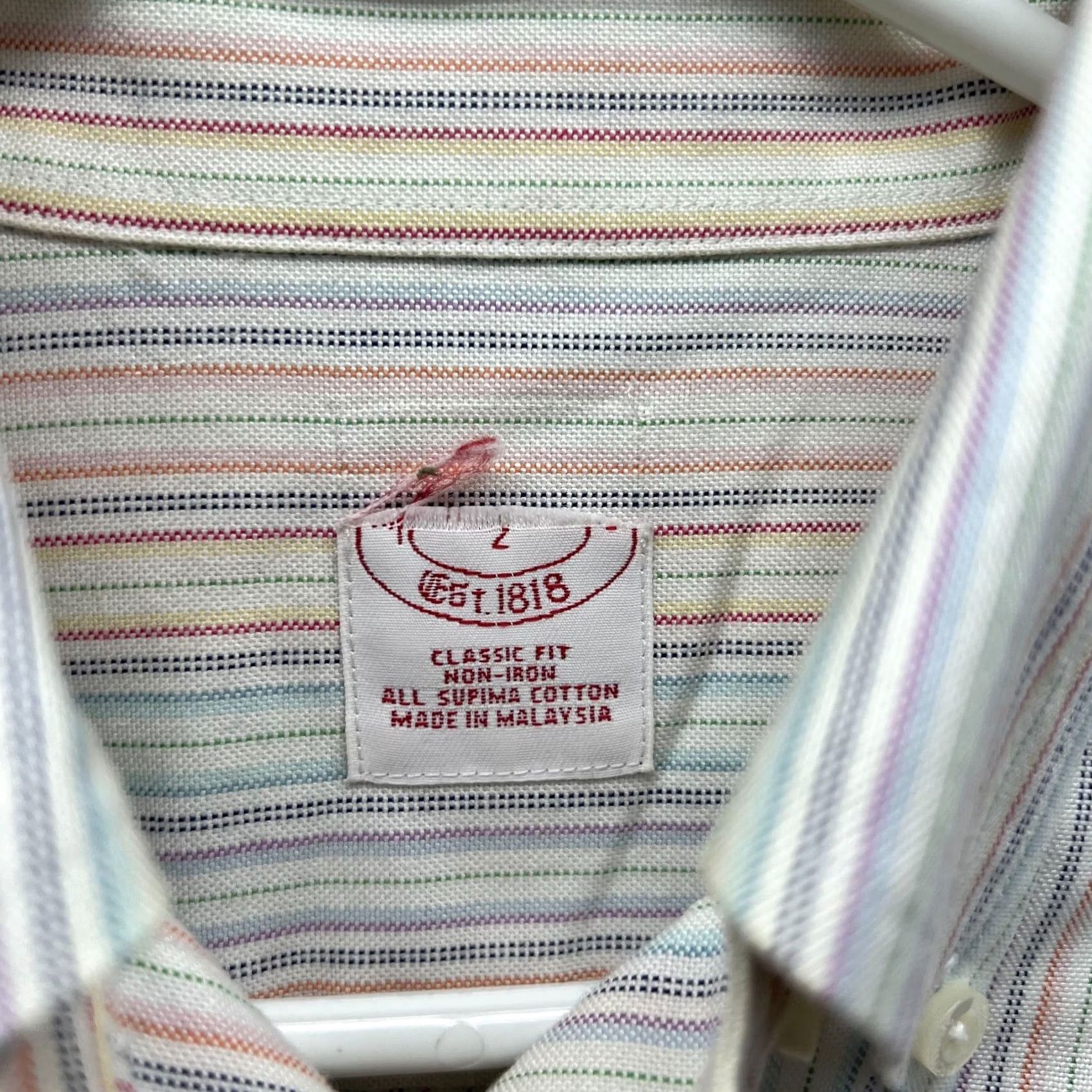 Brooks Brothers VINTAGE Brooks Brothers Shirt Dress Womens 2 Blue Pink Striped Button Down Collared Knee Length Size XS / US 0-2 / IT 36-38 - 5 Thumbnail