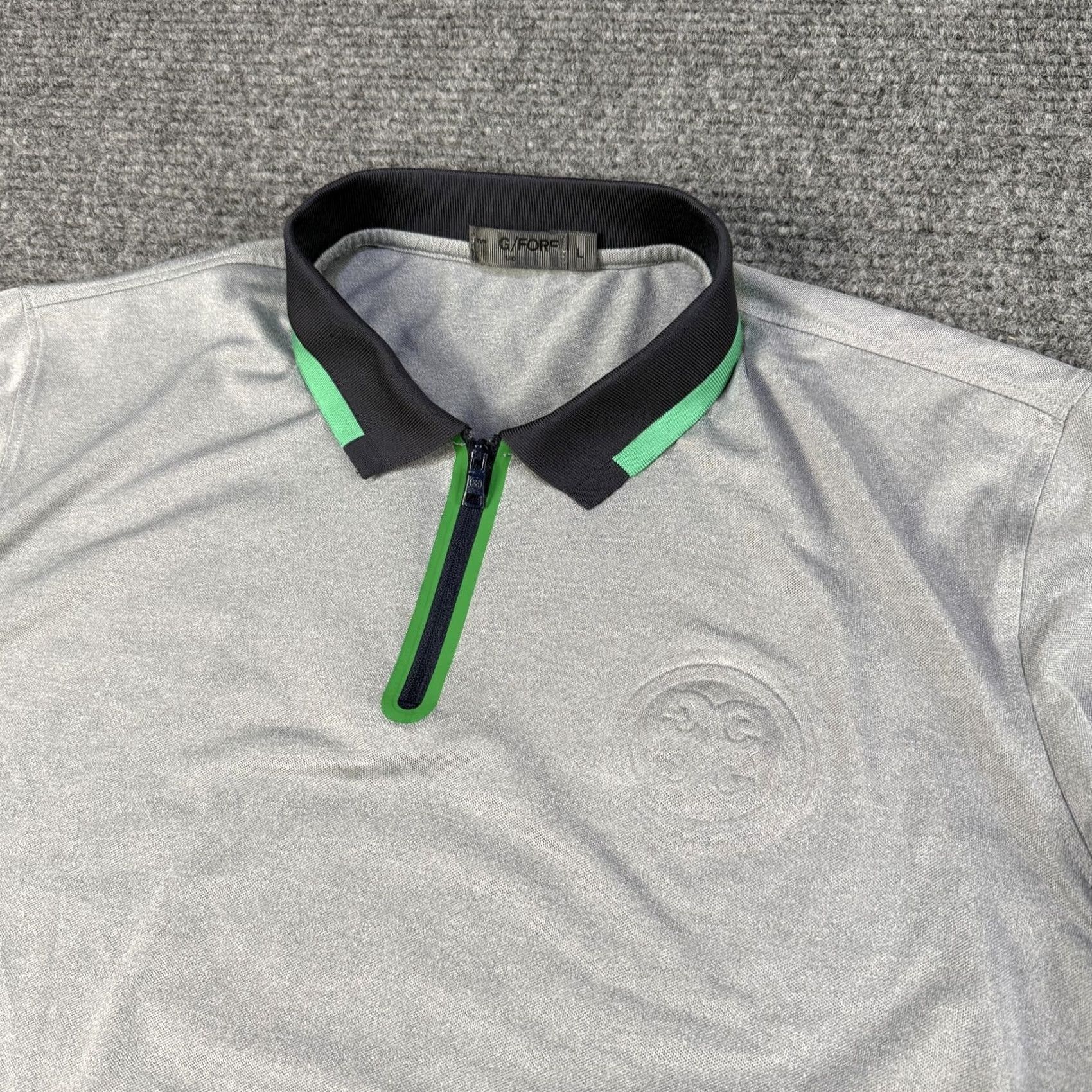 G/FORE G/FORE Golf Polo Shirt Mens Large Gray Quarter Zip Performance Short Sleeve Size US L / EU 52-54 / 3 - 3 Thumbnail