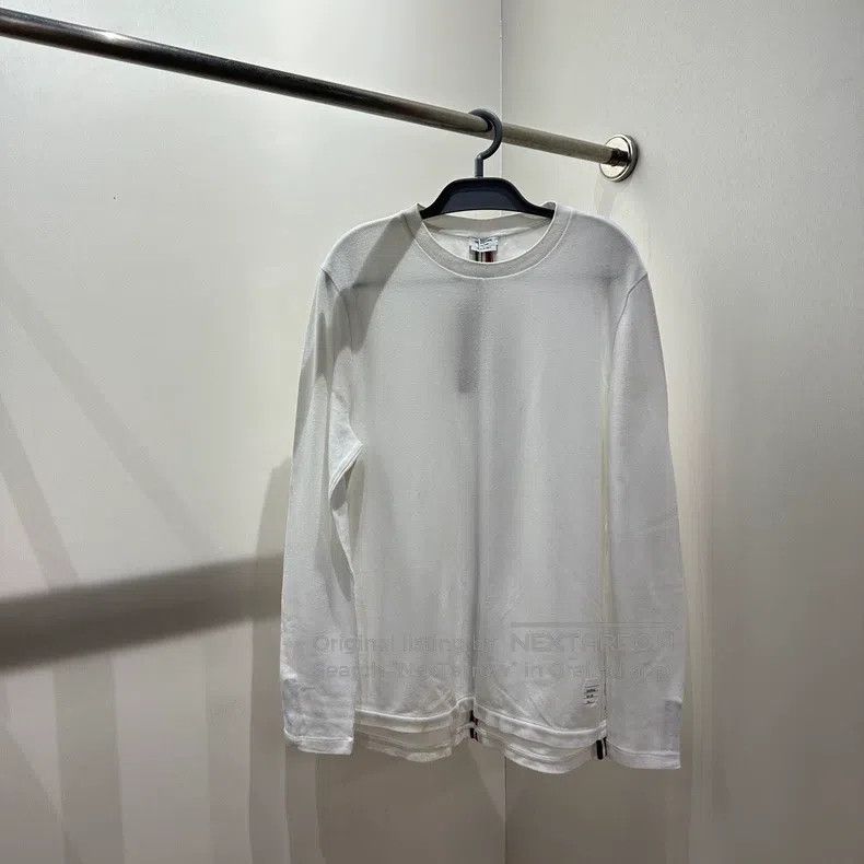 Thom Browne Thom Browne Classic Ribbed Round Neck Long Sleeve Size US M / EU 48-50 / 2 - 1 Thumbnail