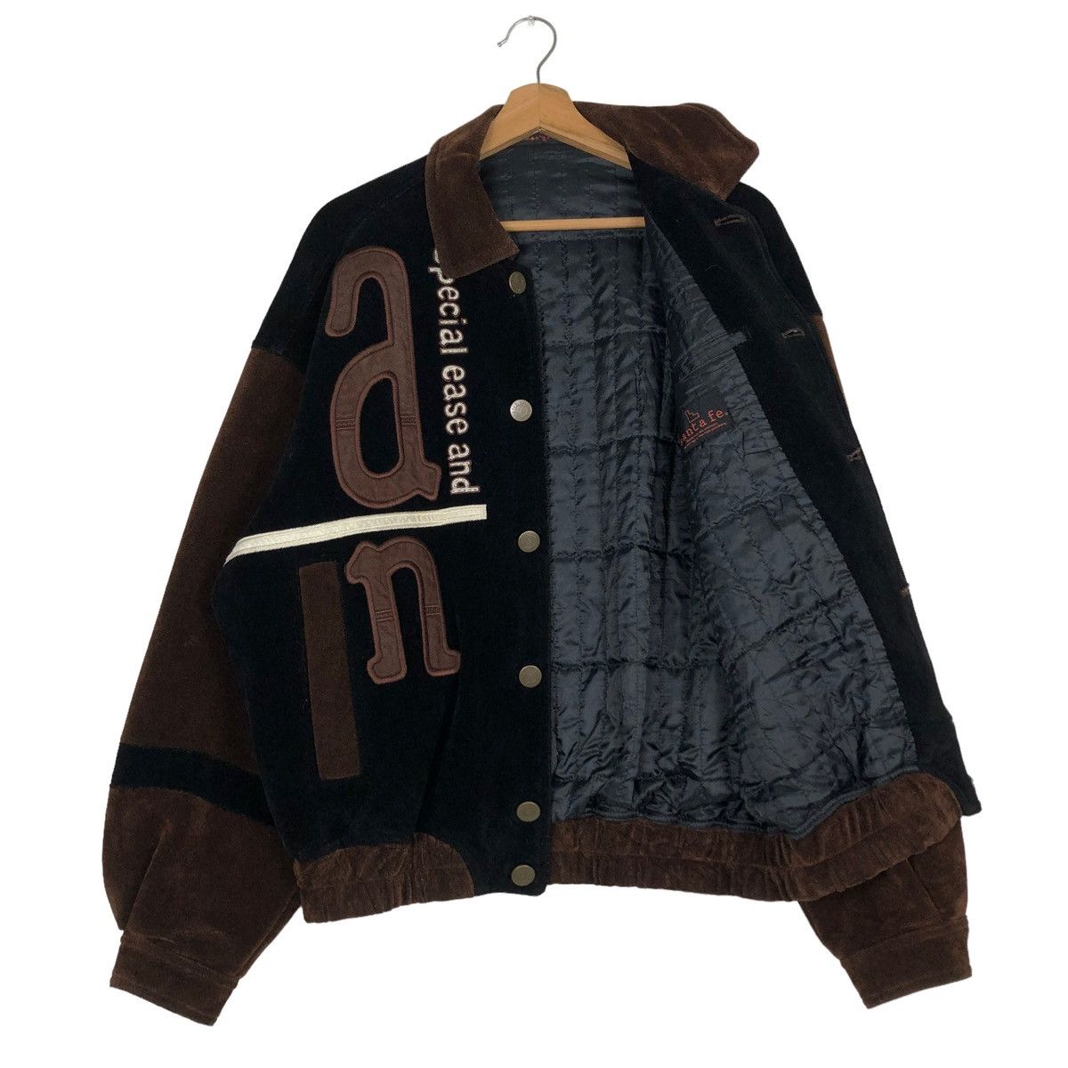 Japanese Brand 🔥VINTAGE BOMBER JACKET BUTTON SANTAFE BIG LOGO Size US L / EU 52-54 / 3 - 11 Thumbnail