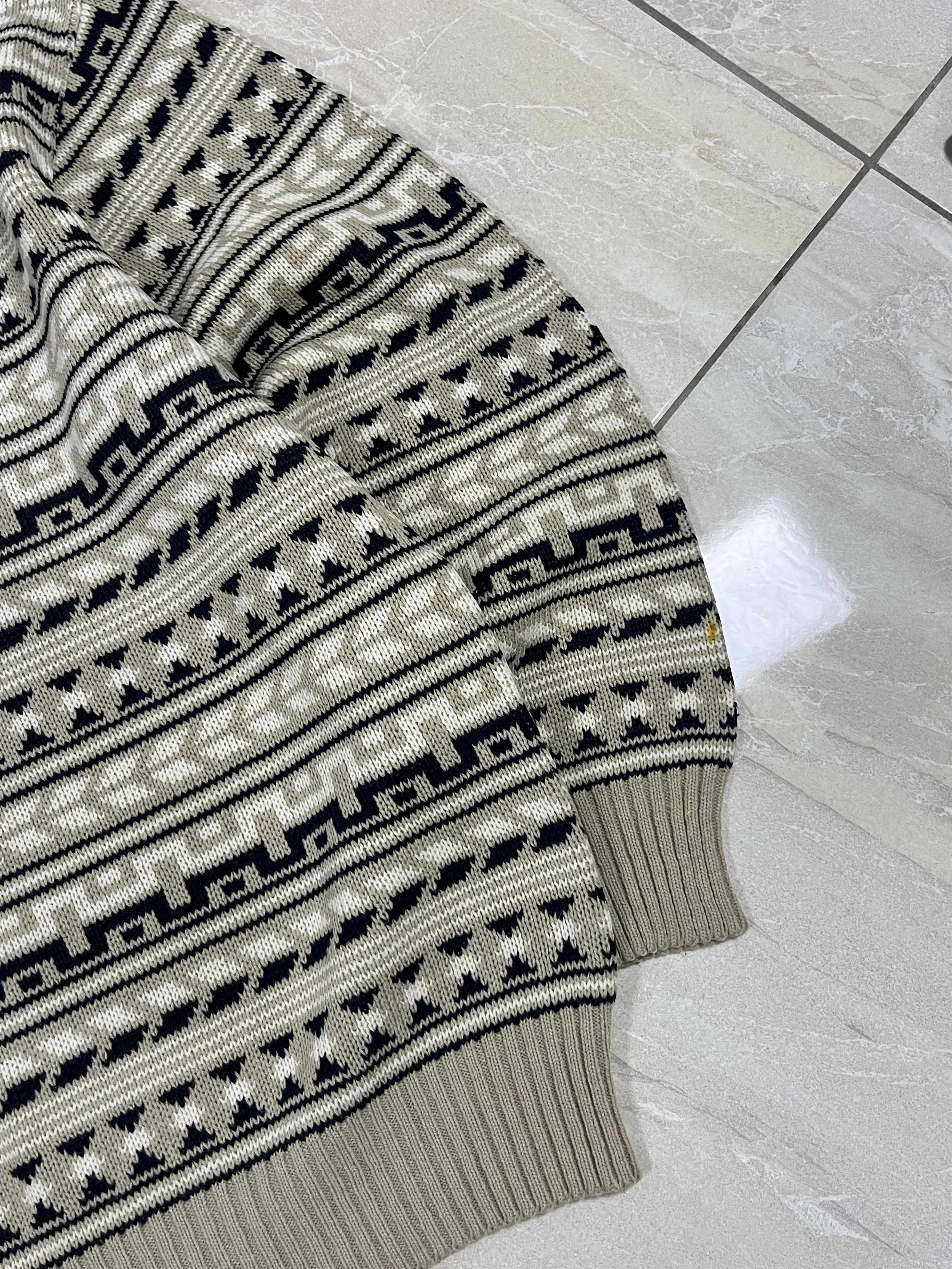 Lacoste Vintage Knitwear Lacoste Monogram 00SS MADE IN FRANCE Beige Size US L / EU 52-54 / 3 - 4 Thumbnail