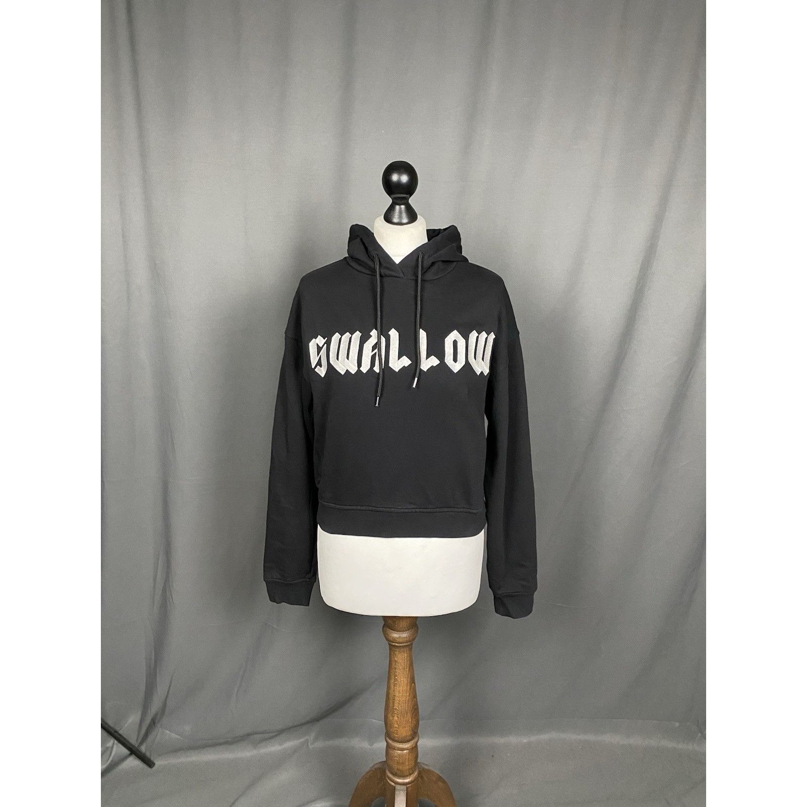 Alexander McQueen Alexander McQueen Swallow Women's Black Oversize Hoodie Swea Size M / US 6-8 / IT 42-44 - 3 Thumbnail
