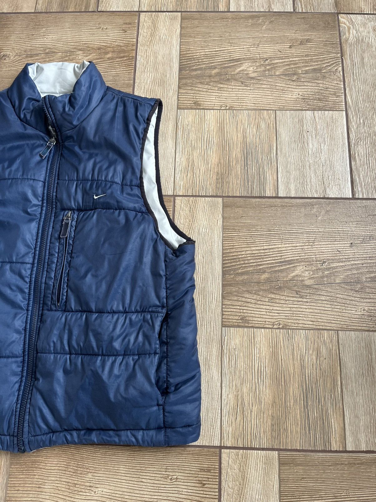 Nike Nike vintage y2k blue quilted puffer down vest gilet swoosh Size US M / EU 48-50 / 2 - 2 Thumbnail