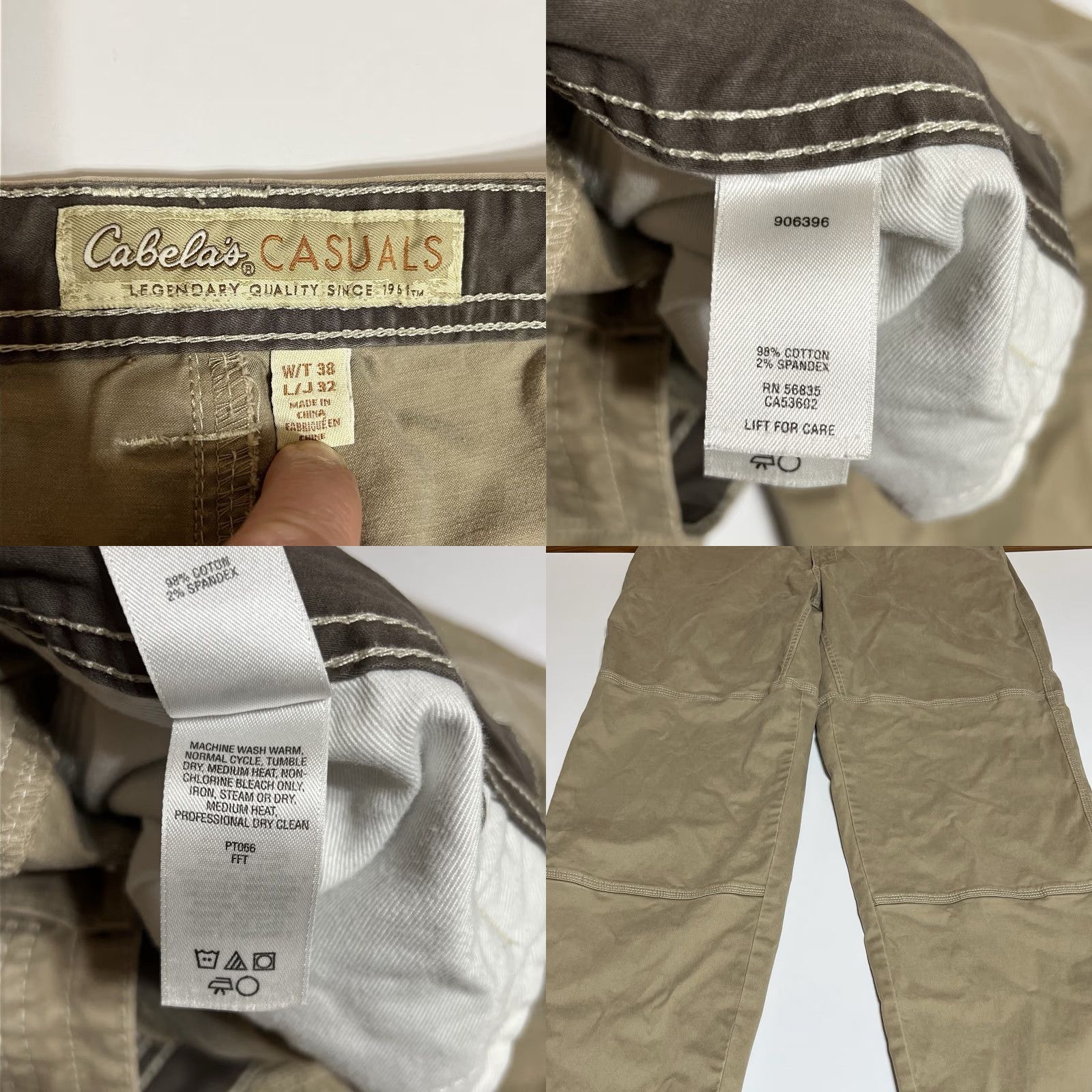 Vintage Cabela's Casuals Pants Mens 38x32 Workwear Outdoor Canvas Beige Straight Regular Pocket Pants Size US 38 / EU 54 - 8 Thumbnail