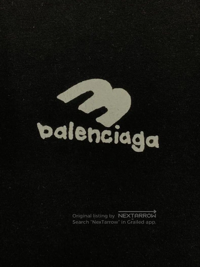 Balenciaga Balenciaga Letter Logo Printed Round Neck Short Sleeve T-S Size M / US 6-8 / IT 42-44 - 4 Thumbnail