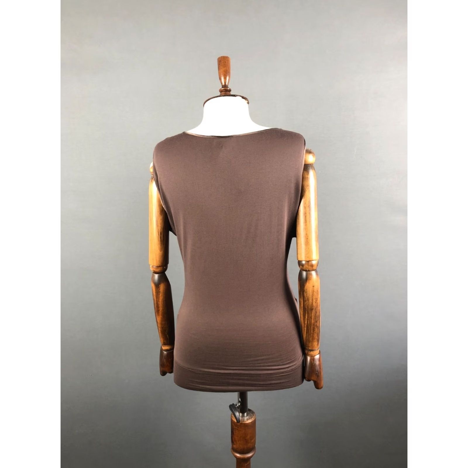 Diesel Diesel Blouse Shirt Sleeveless XS Brown Viscose Jersey Scoop Neck Casual Regular Women's 100% Viscose Size XS / US 0-2 / IT 36-38 - 3 Thumbnail