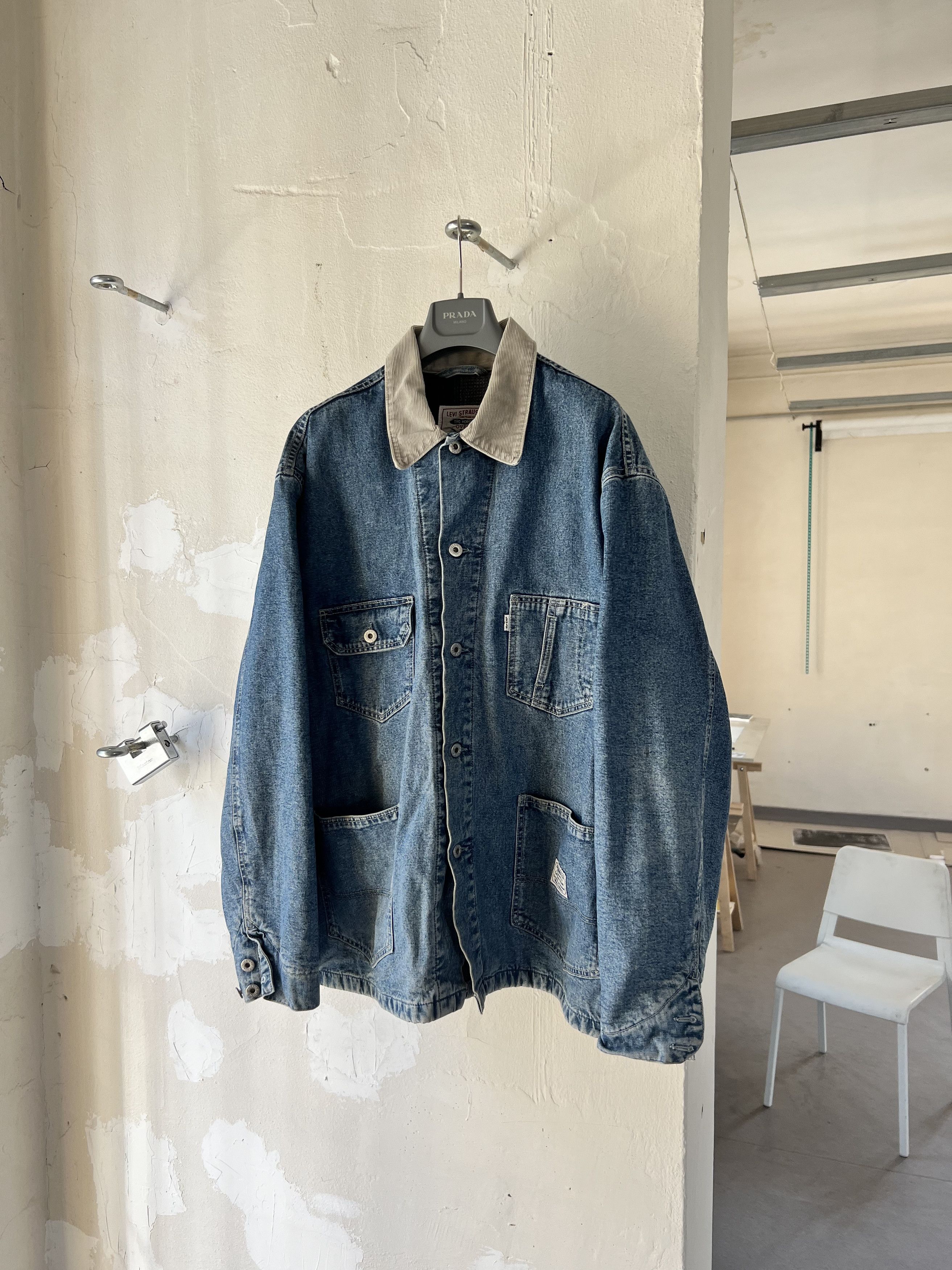 Levi's Vintage Clothing Levis Vintage Trucker Parka Heavy Denim 1960s Jacket Size US XXL / EU 58 / 5 - 1 Thumbnail