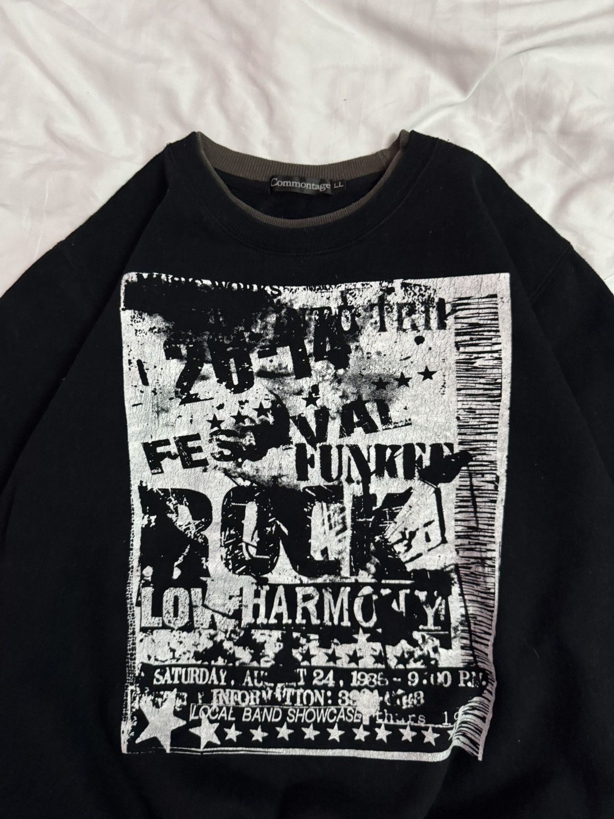 KMRii 2000s Punk Commontage Grunge Poems Gothic Sweatshirt Size US L / EU 52-54 / 3 - 2 Thumbnail
