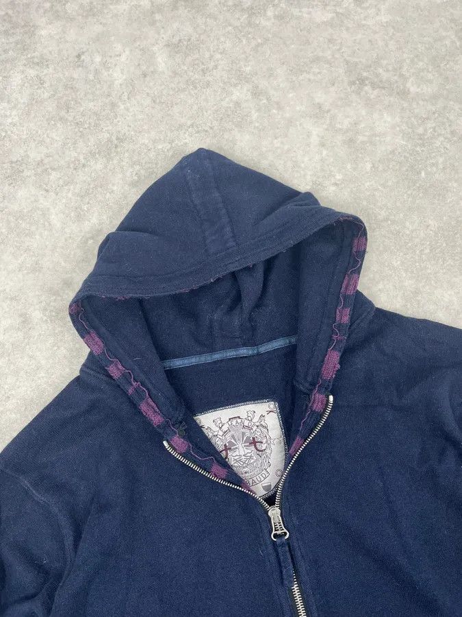SS2013 Marithé + François Girbaud Navy Wool Zip-up Hoodie