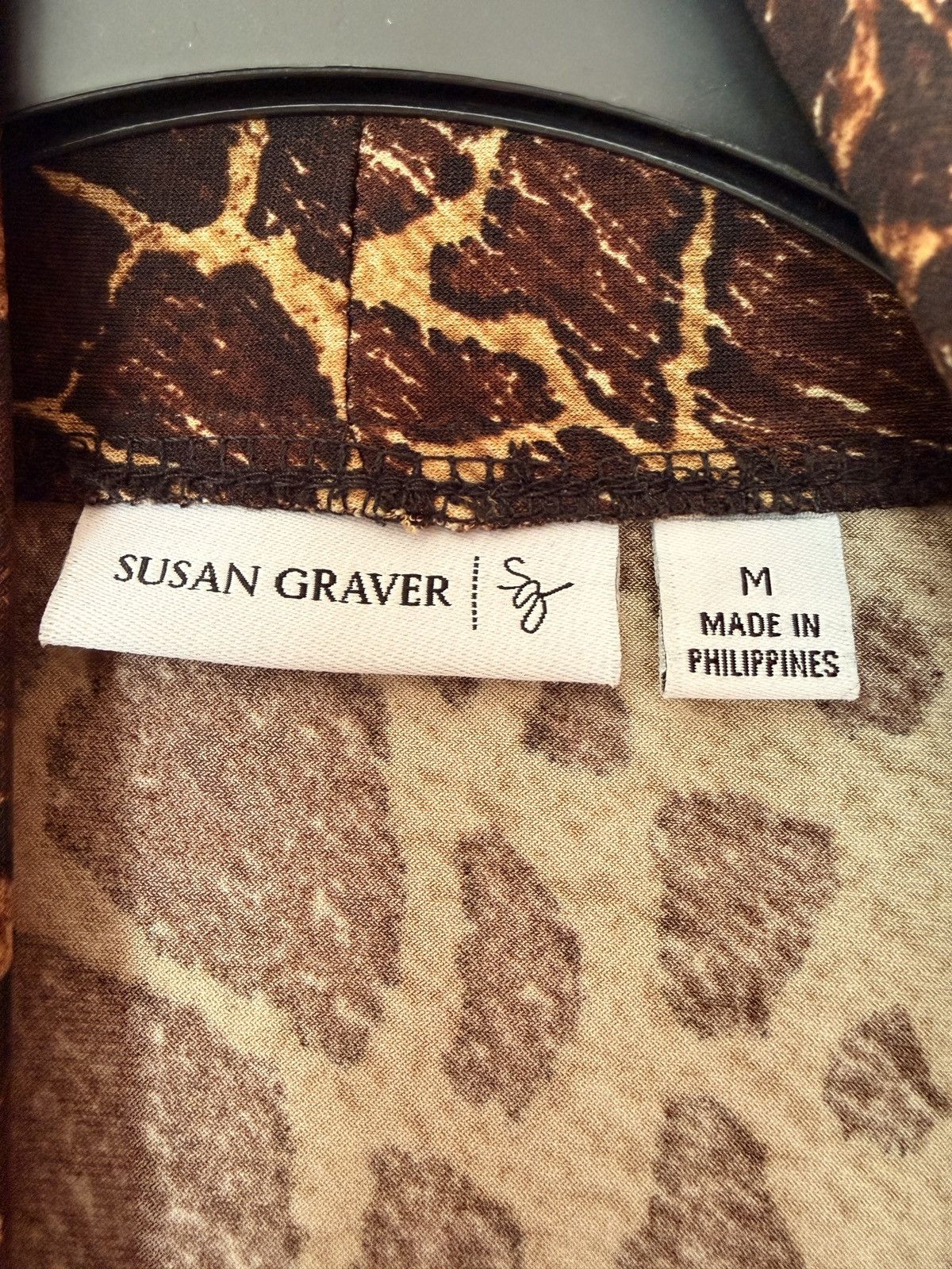 Other Susan Graver Women Open Front Animal Print Cardigan Medium Size M / US 6-8 / IT 42-44 - 2 Thumbnail