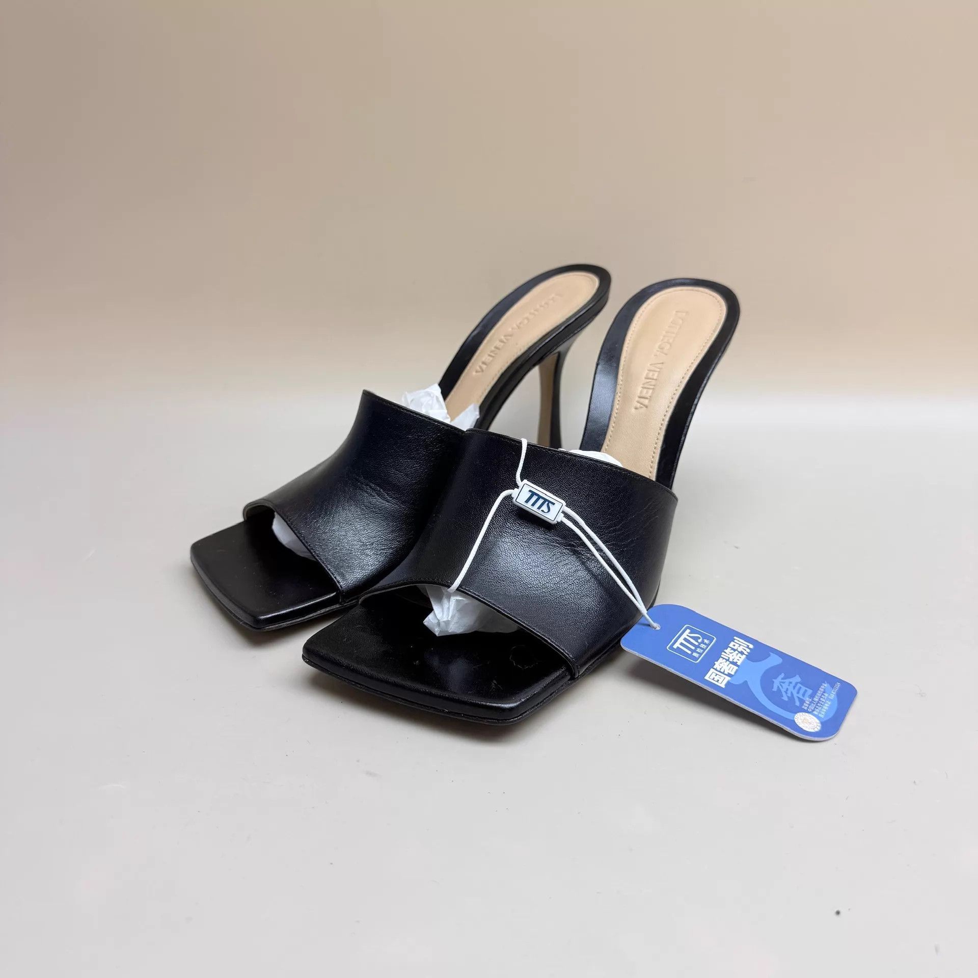 Bottega Veneta Bottega Veneta Black Square Toe Heels Women's 37 Size US 6.5 / IT 36.5 - 1 Thumbnail