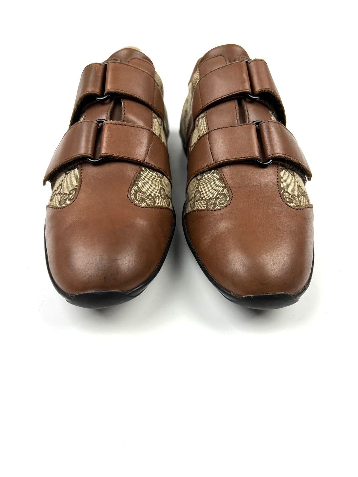 Gucci GUCCI Sneakers Leather Low Top Shoes Straps GG Monogram Men Size US 8 / EU 41 - 4 Thumbnail