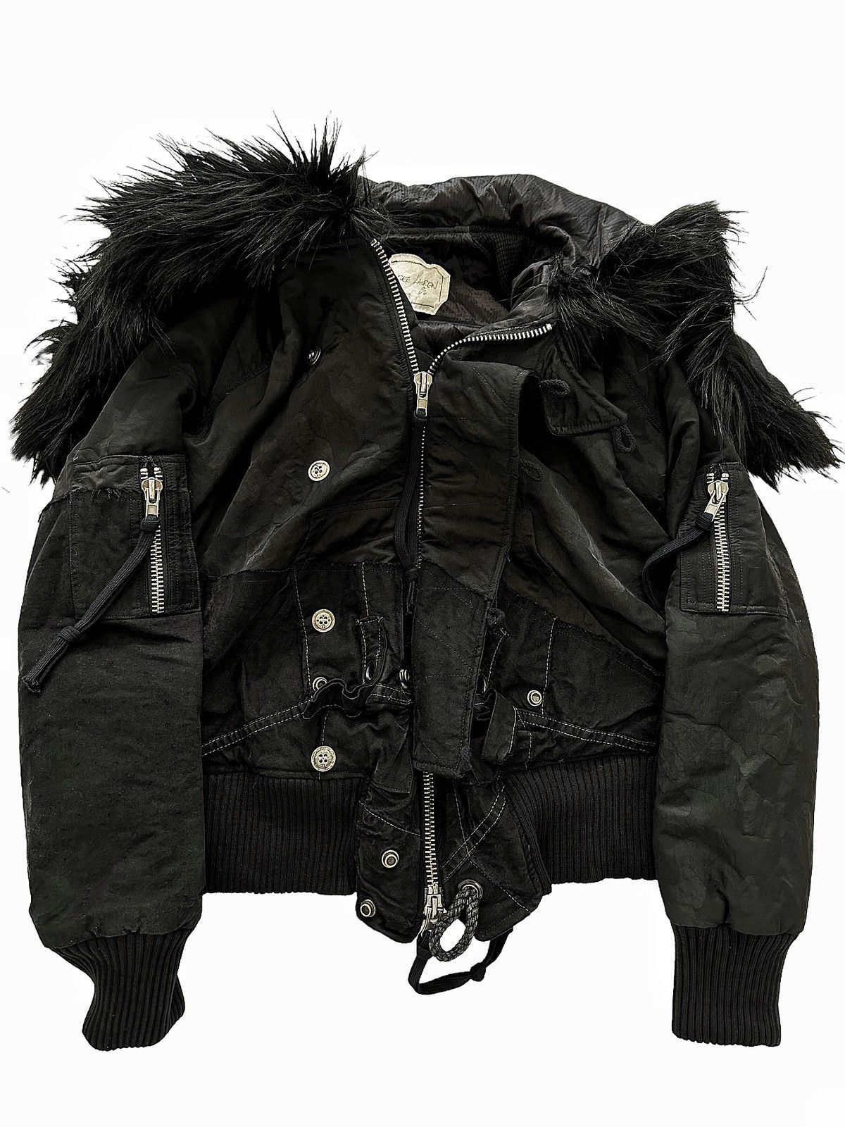 Greg Lauren Black Camo Tent Snorkel Flight Parka Size US M / EU 48-50 / 2 - 2 Thumbnail
