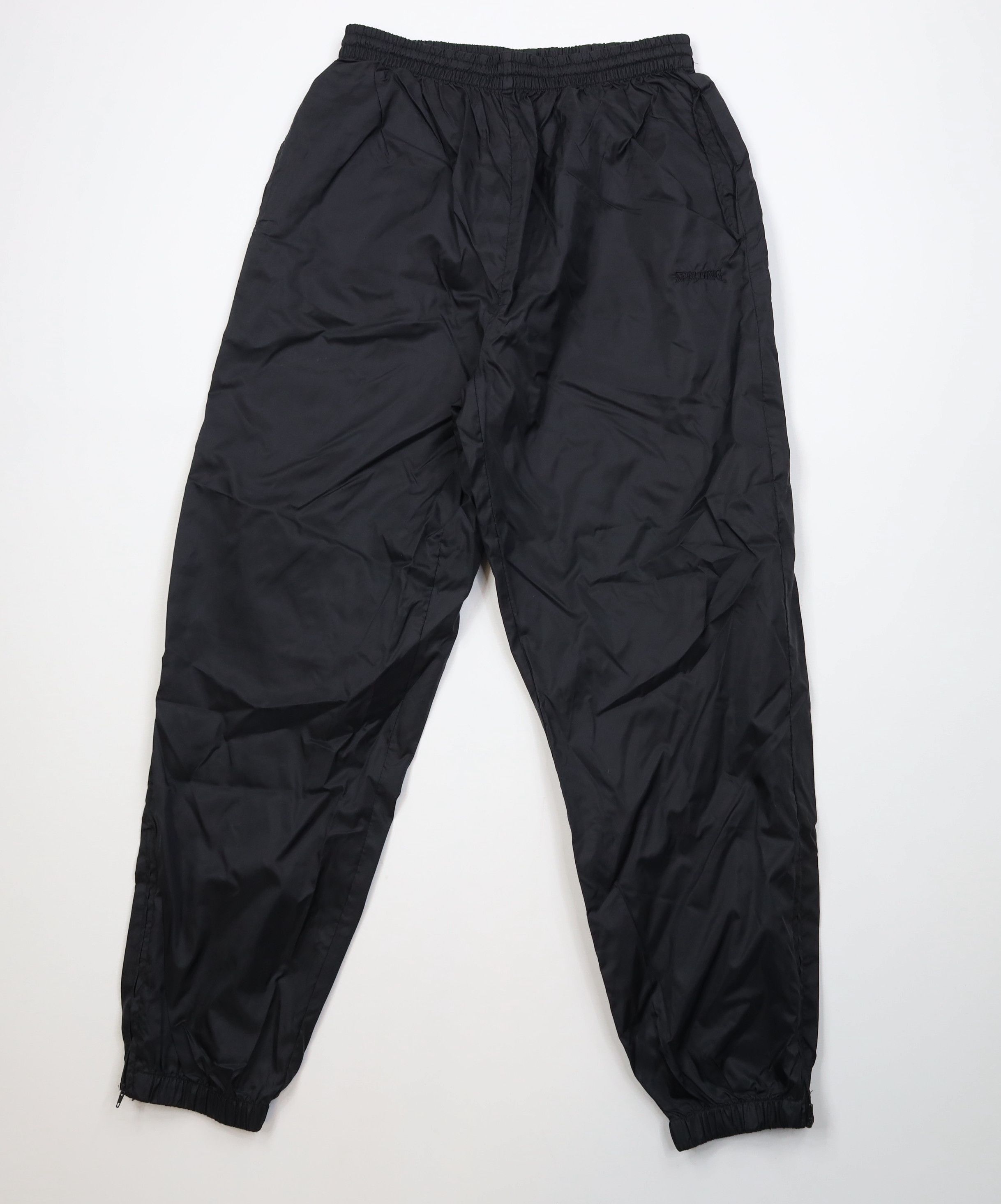 Vintage Vintage 90s Streetwear Cuffed Windbreaker Jogger Pants Black Size US 34 / EU 50 - 1 Thumbnail