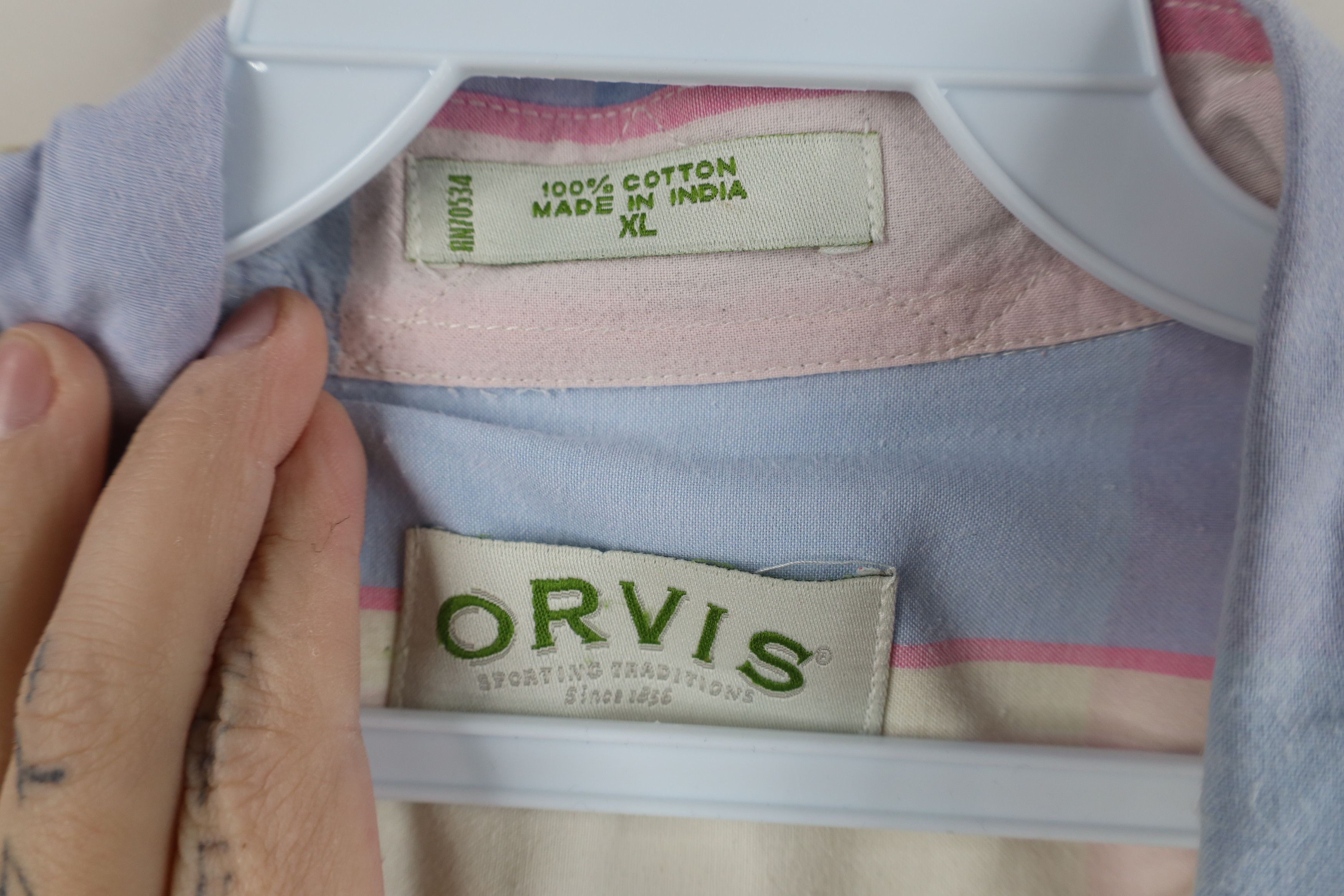 Orvis Vintage 90s Orvis Checkered Madras Plaid Button Down Shirt Size US XL / EU 56 / 4 - 7 Thumbnail