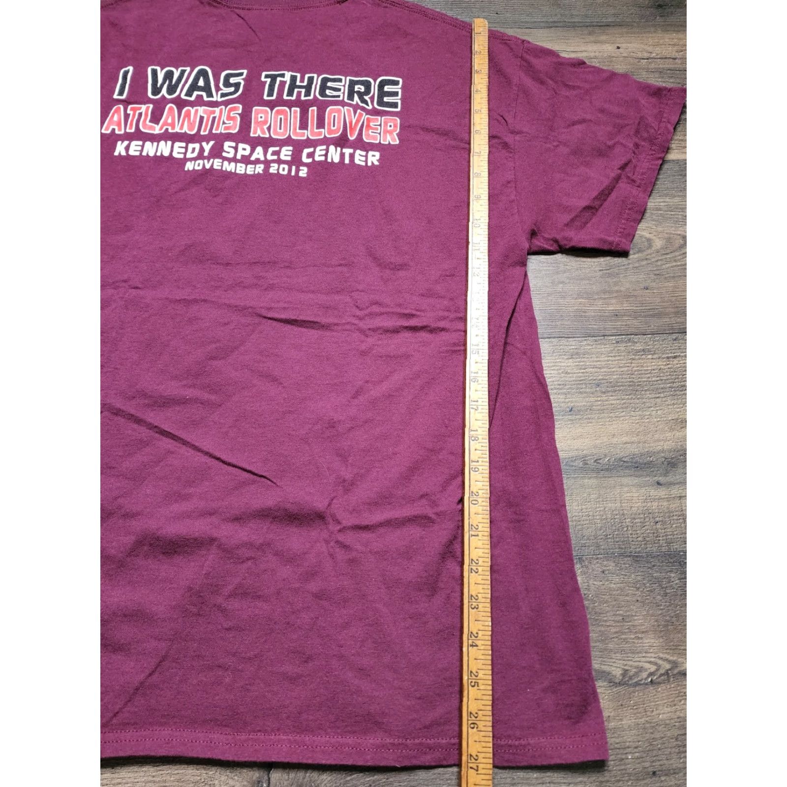 Gildan NASA I Was There Atlantis Rollover 2012 T Shirt - Mens XL - Red - Double-Sided - Graphic Tee Size US XL / EU 56 / 4 - 3 Thumbnail