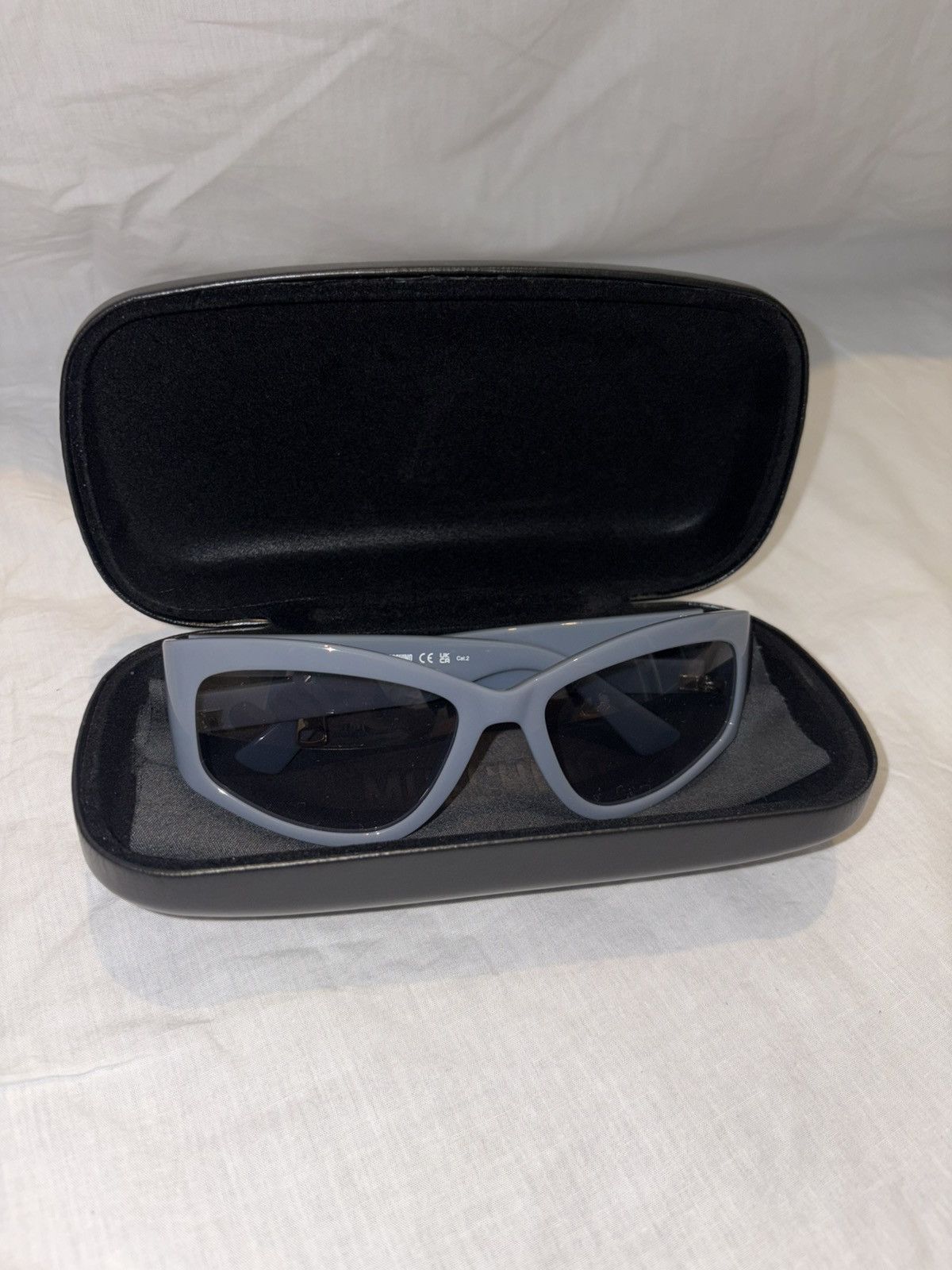 Moschino Moschino Blue Zipper Sunglasses Size ONE SIZE - 6 Thumbnail
