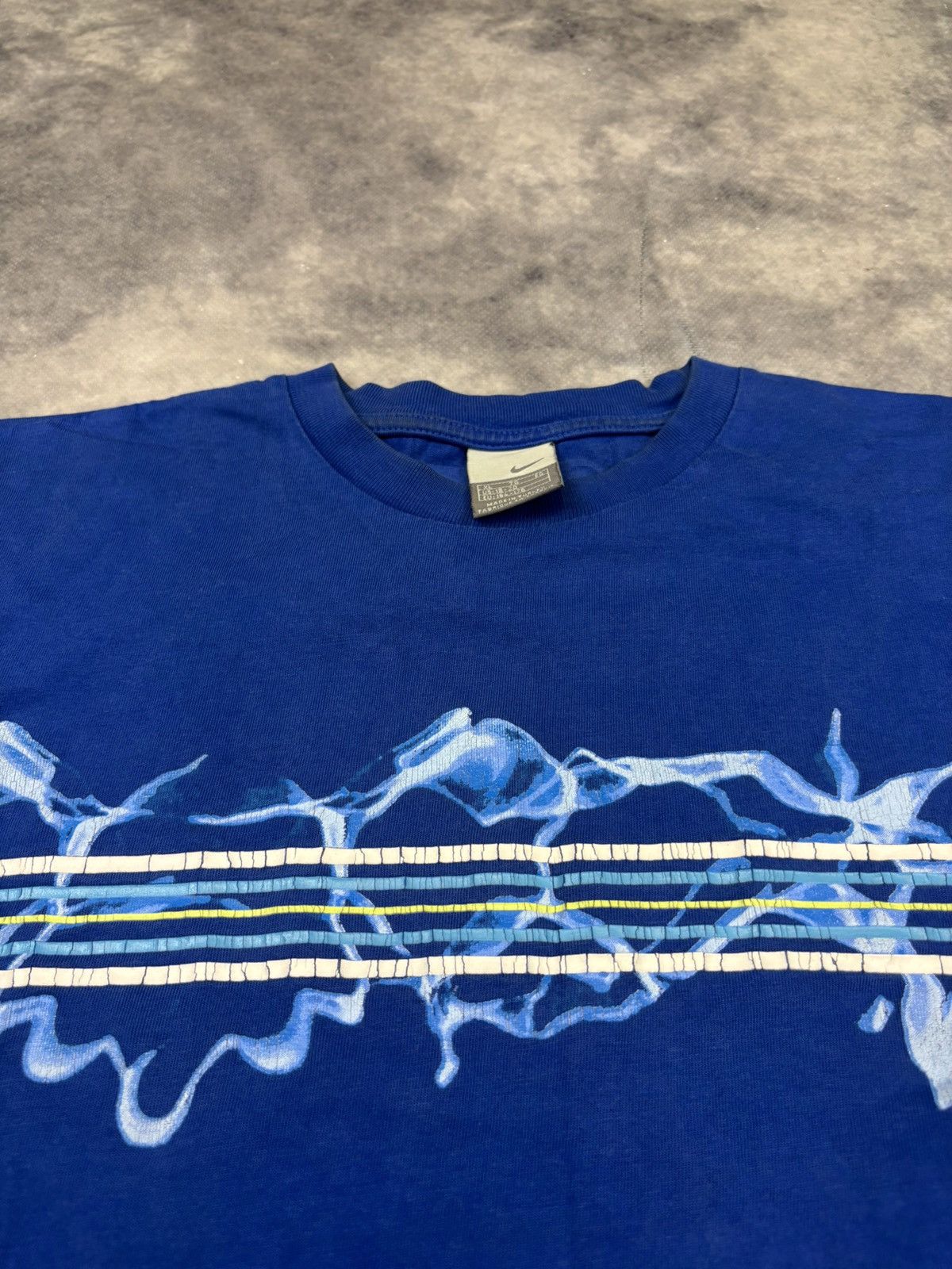 Nike × Vintage Vintage Nike Cyber Techno y2k 00s t shirt tee skateboard 90s Size US S / EU 44-46 / 1 - 2 Thumbnail