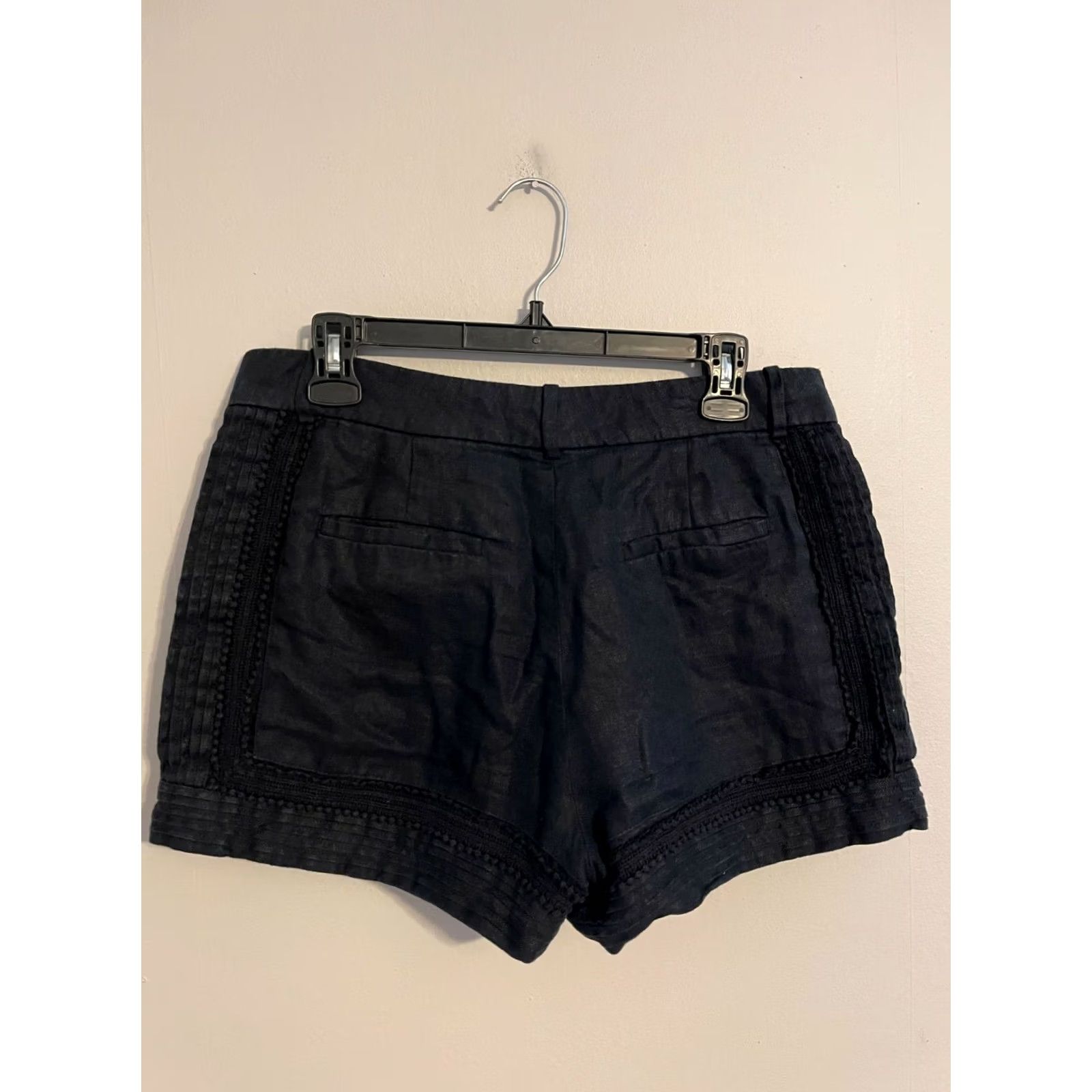J.Crew J.CREW Ladies Navy Blue Linen Lace Trim Crochet Shorts - Women's 6 Size 24" / US 00 / IT 34 - 3 Thumbnail